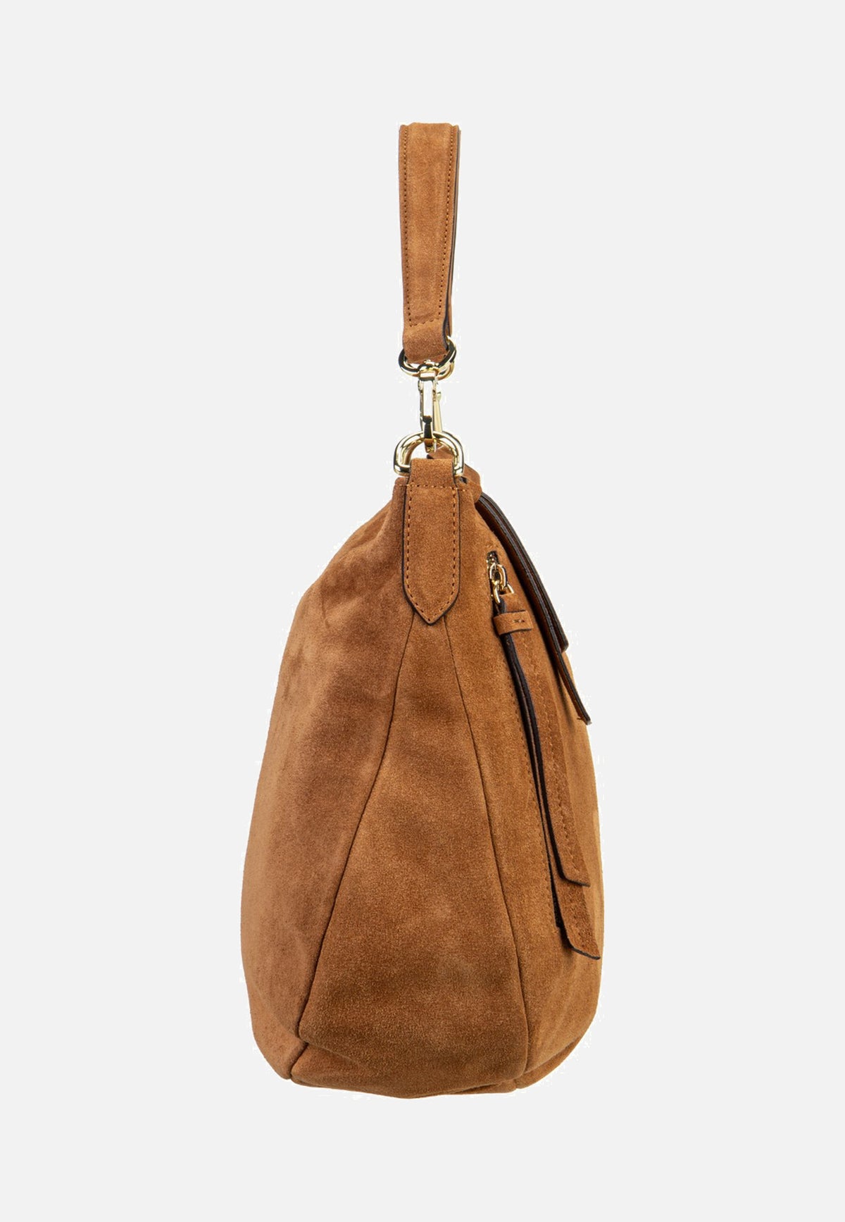 abro Juna Small Suede Cuoio Hobo Bag