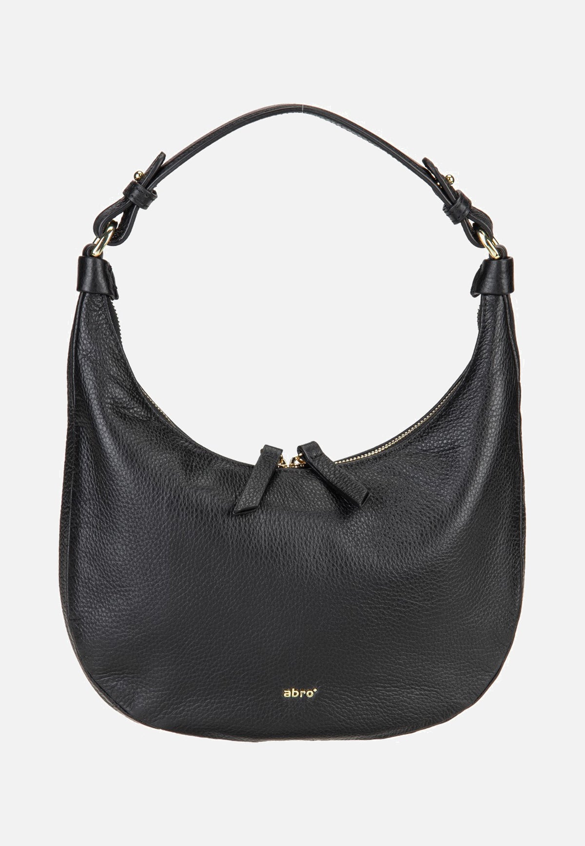 abro Nana Mini Black/Gold Hobo Bag