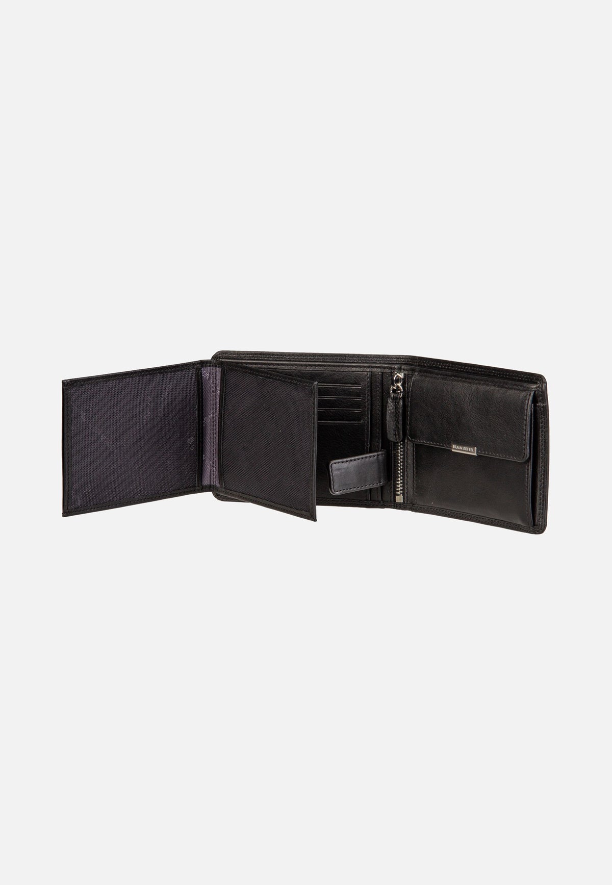 Braun Büffel Golf RFID Coin Wallet 8Cs + Loop Black Portemonnaie
