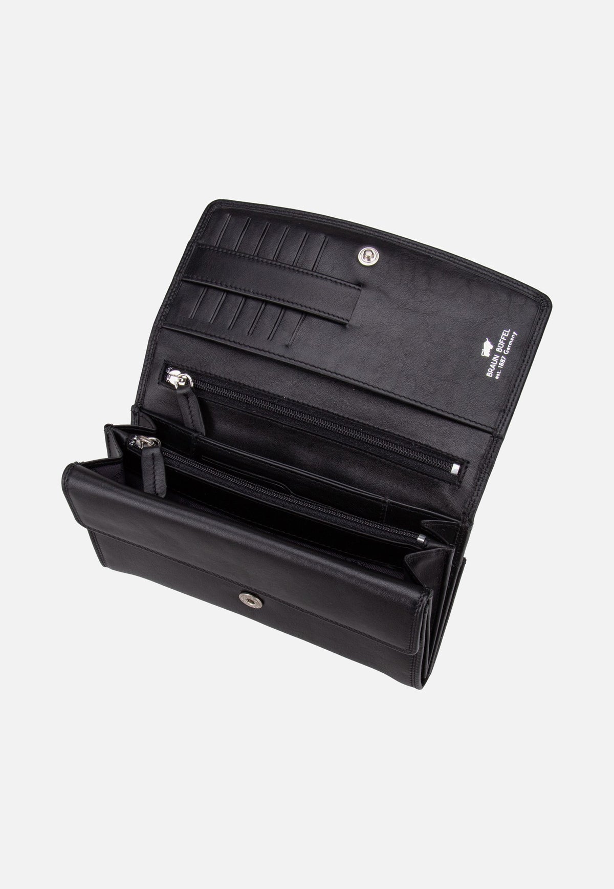 Braun Büffel Golf RFID Wallet L 9Cs Black Portemonnaie