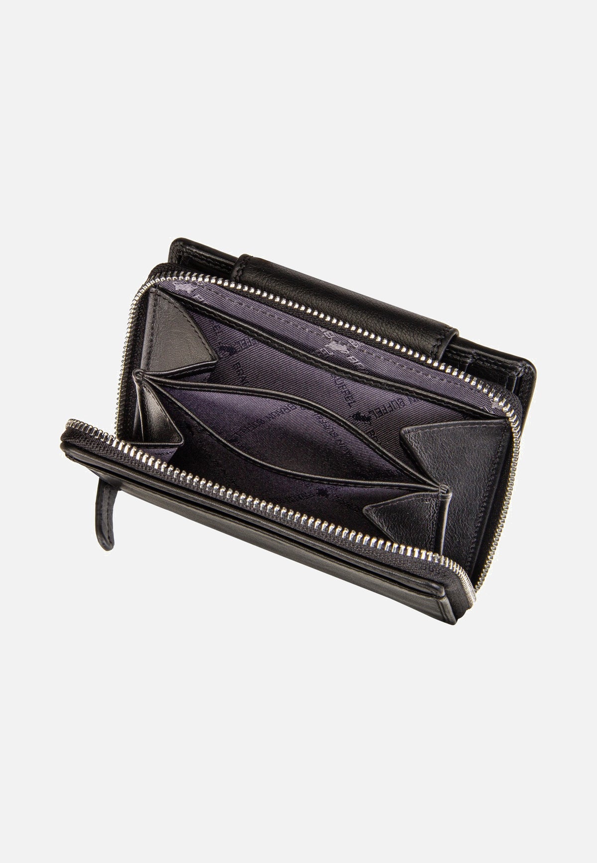 Braun Büffel Golf RFID Zip-Wallet M 12Cs Black Portemonnaie