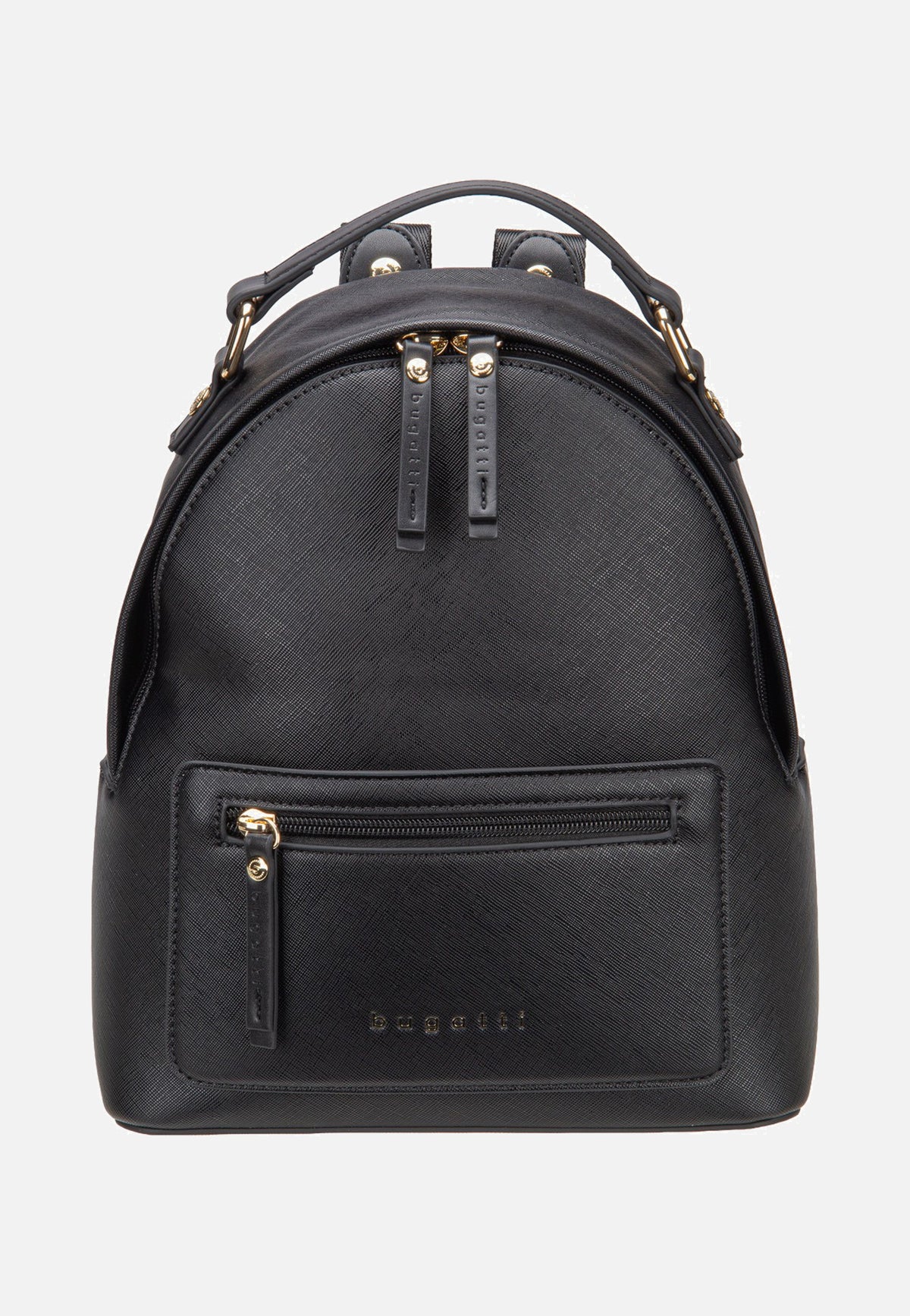 Bugatti Ella Saffiano Backpack Small Black Rucksack