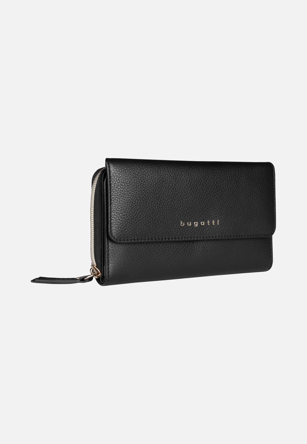 Bugatti Emilia Ladies Long Wallet With Flap Black Portemonnaie