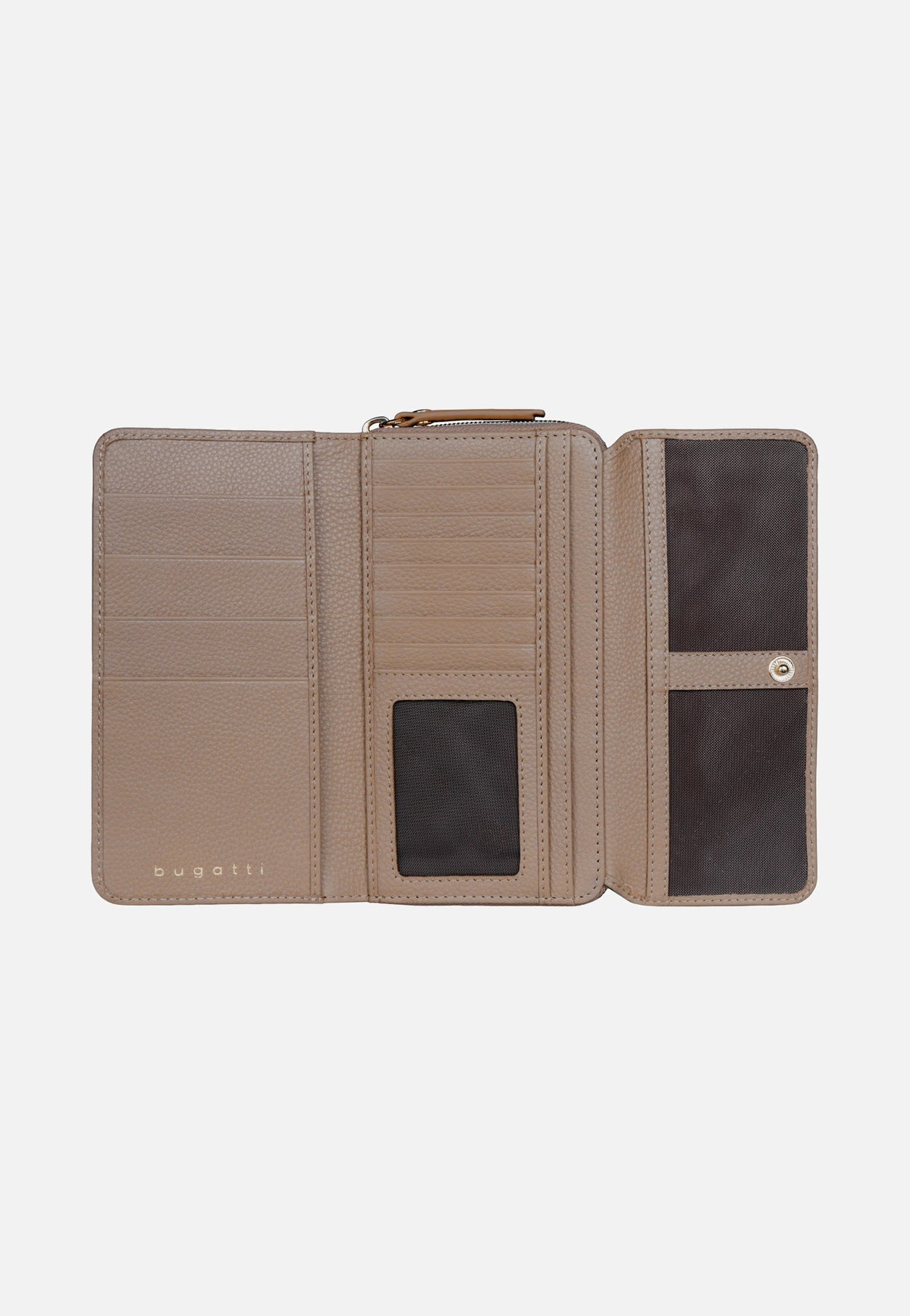 Bugatti Emilia Ladies Long Wallet With Flap Sand Portemonnaie