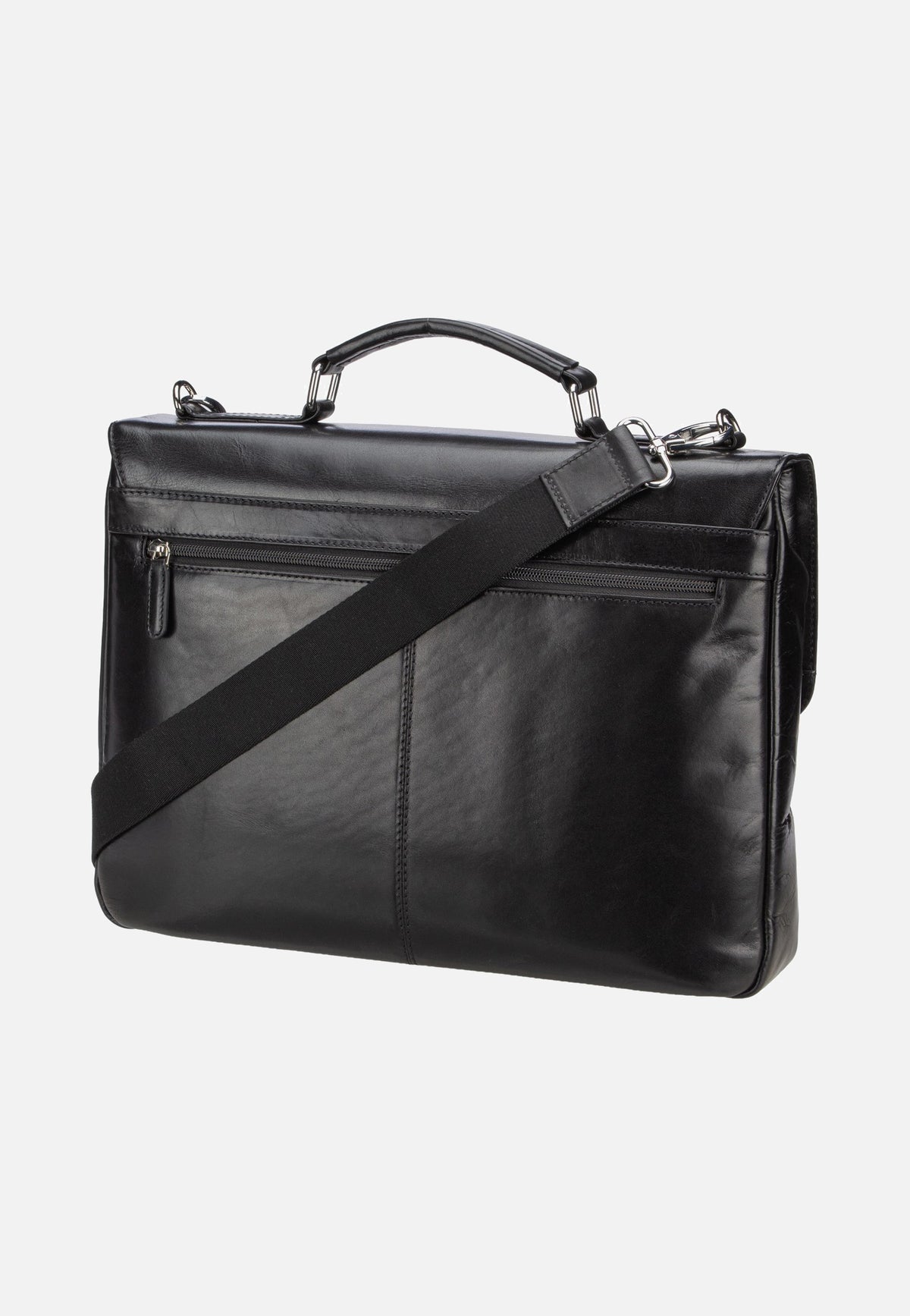 Bugatti Romano Briefcase Small Black Aktentasche