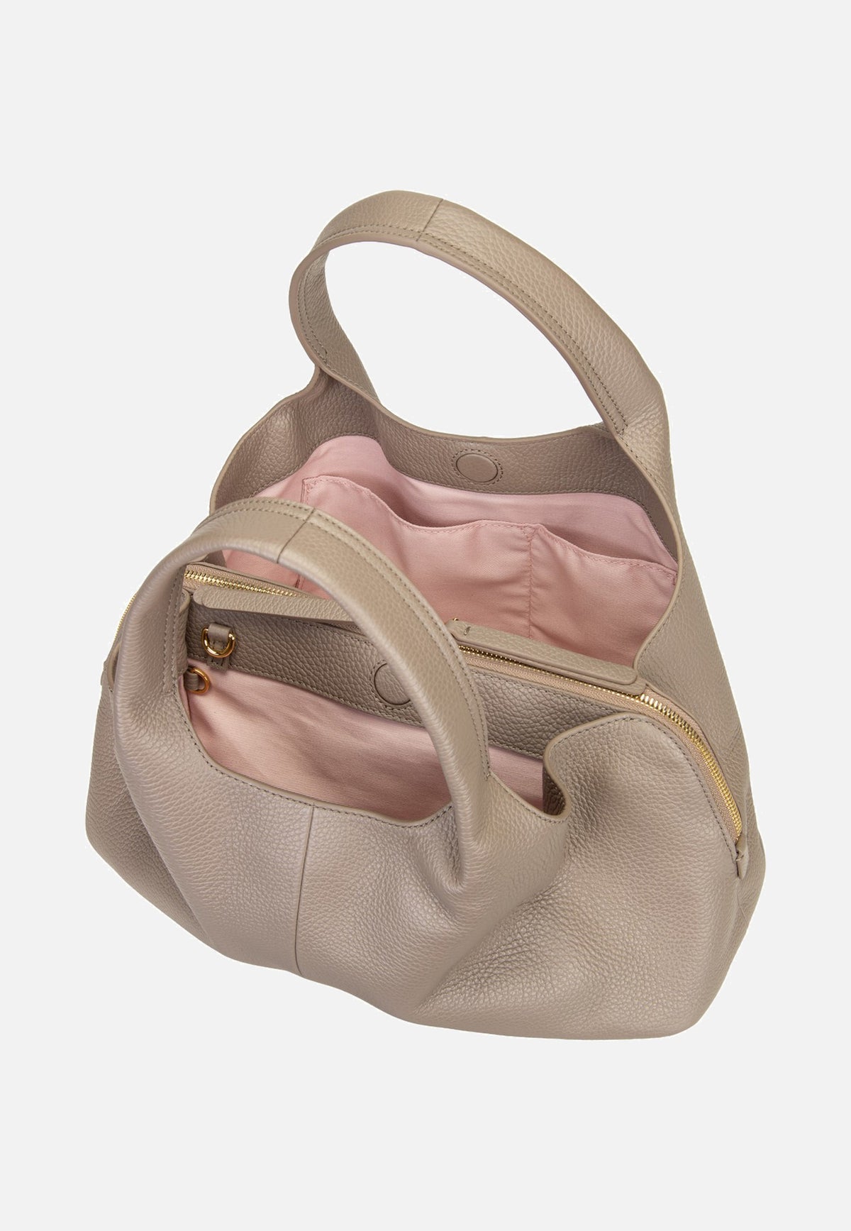 Coccinelle Nell 1801 Warm Taupe Tote Bag