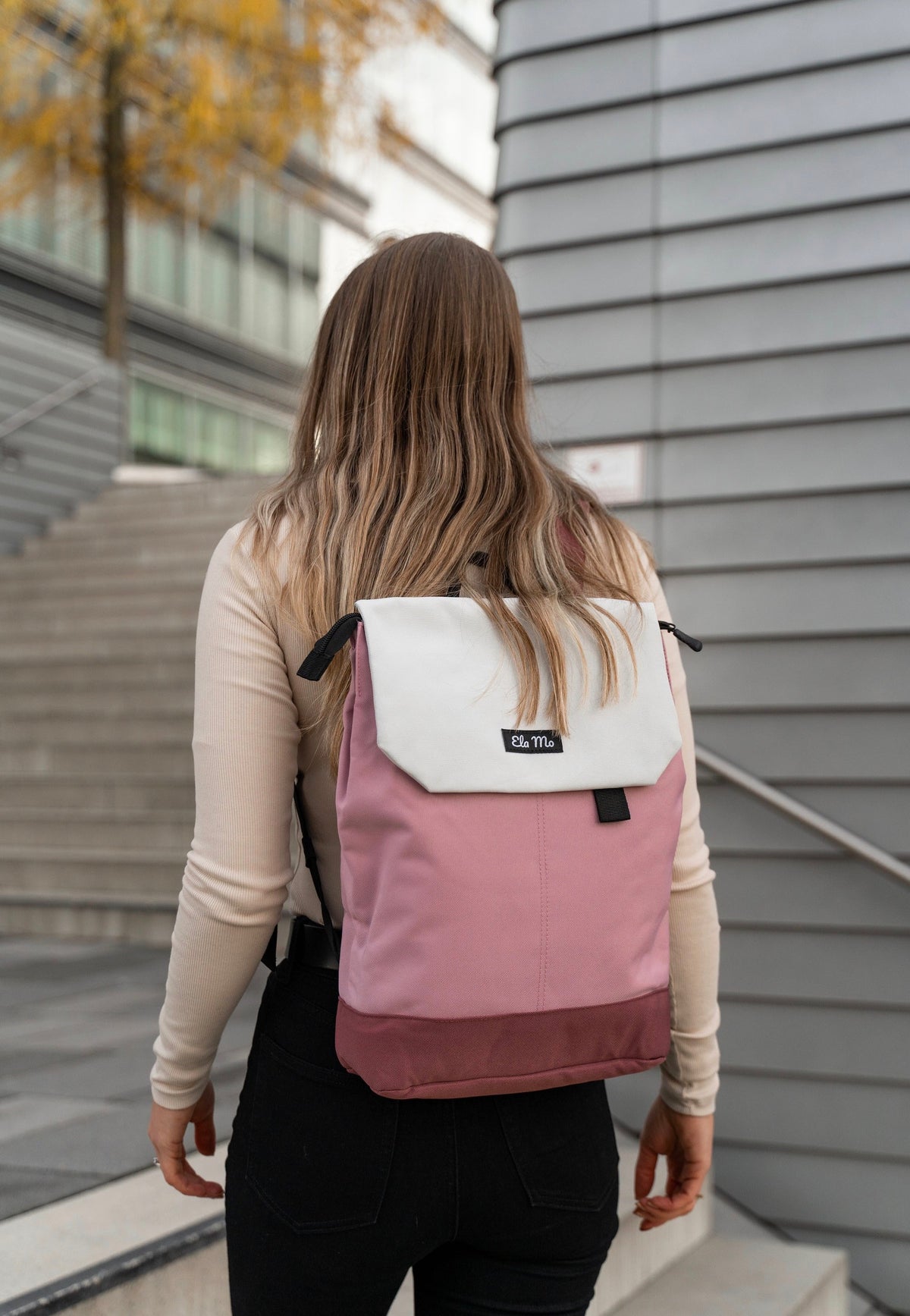 Ela Mo Daypack Strawberry Cream Rucksack