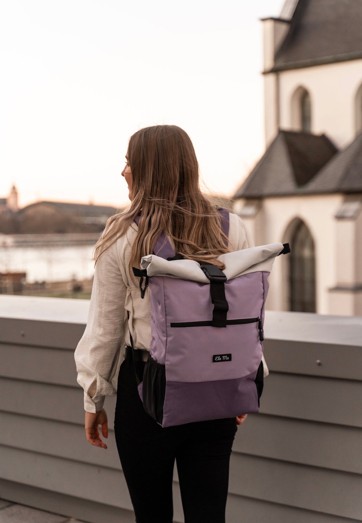 Ela Mo Rolltop Lavender Rolltop Rucksack