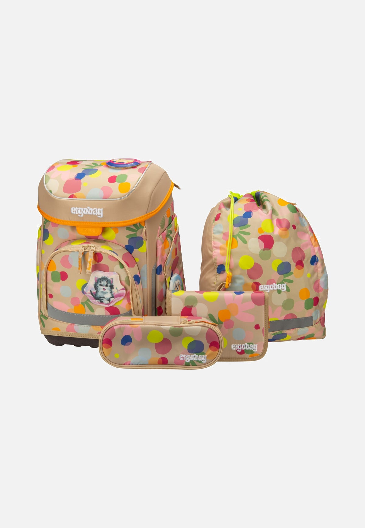 ergobag cubo Set Flower PowBär Schulranzen