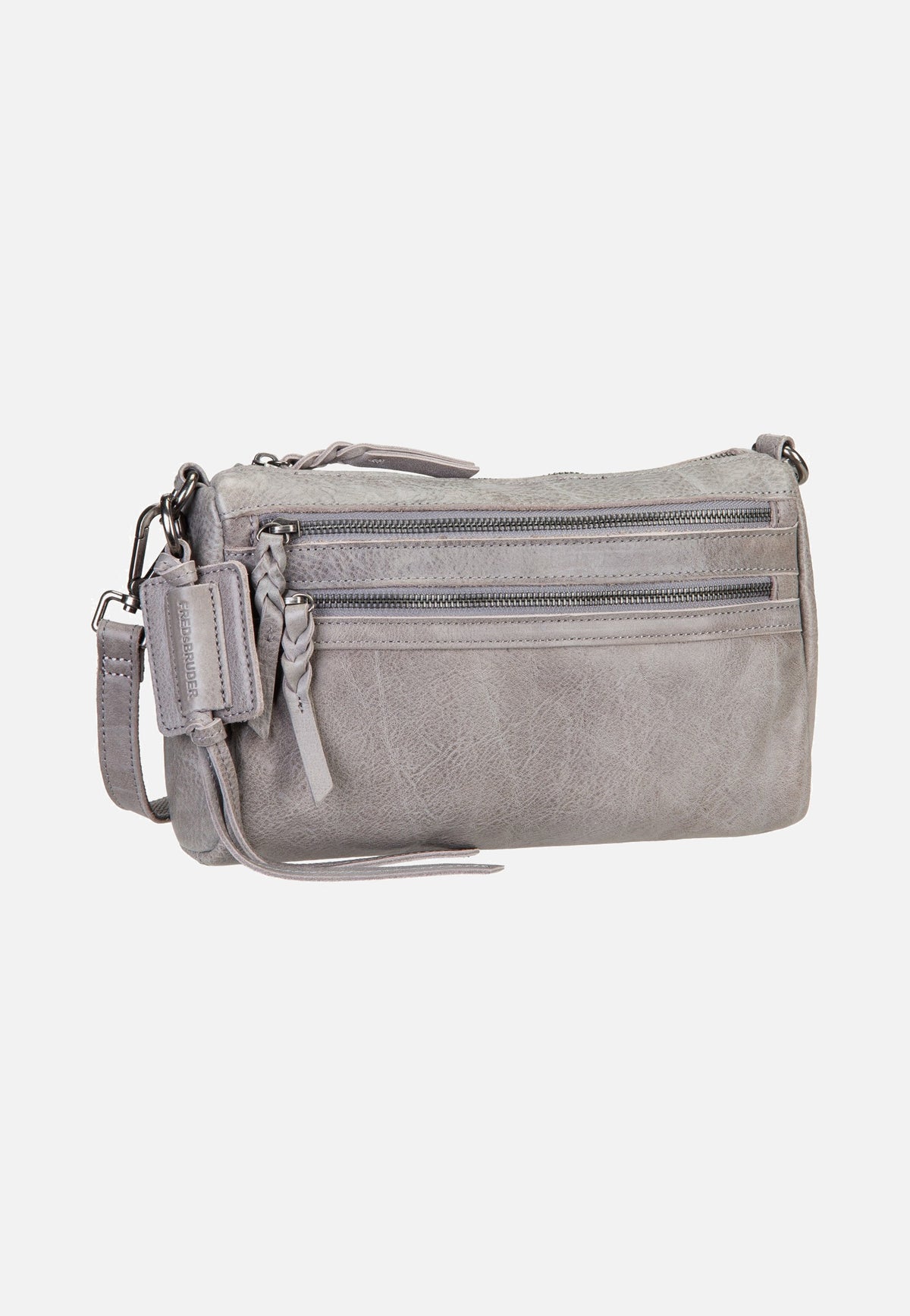 Fredsbruder My Forever Friend Zipper Grey Crossbody Bag