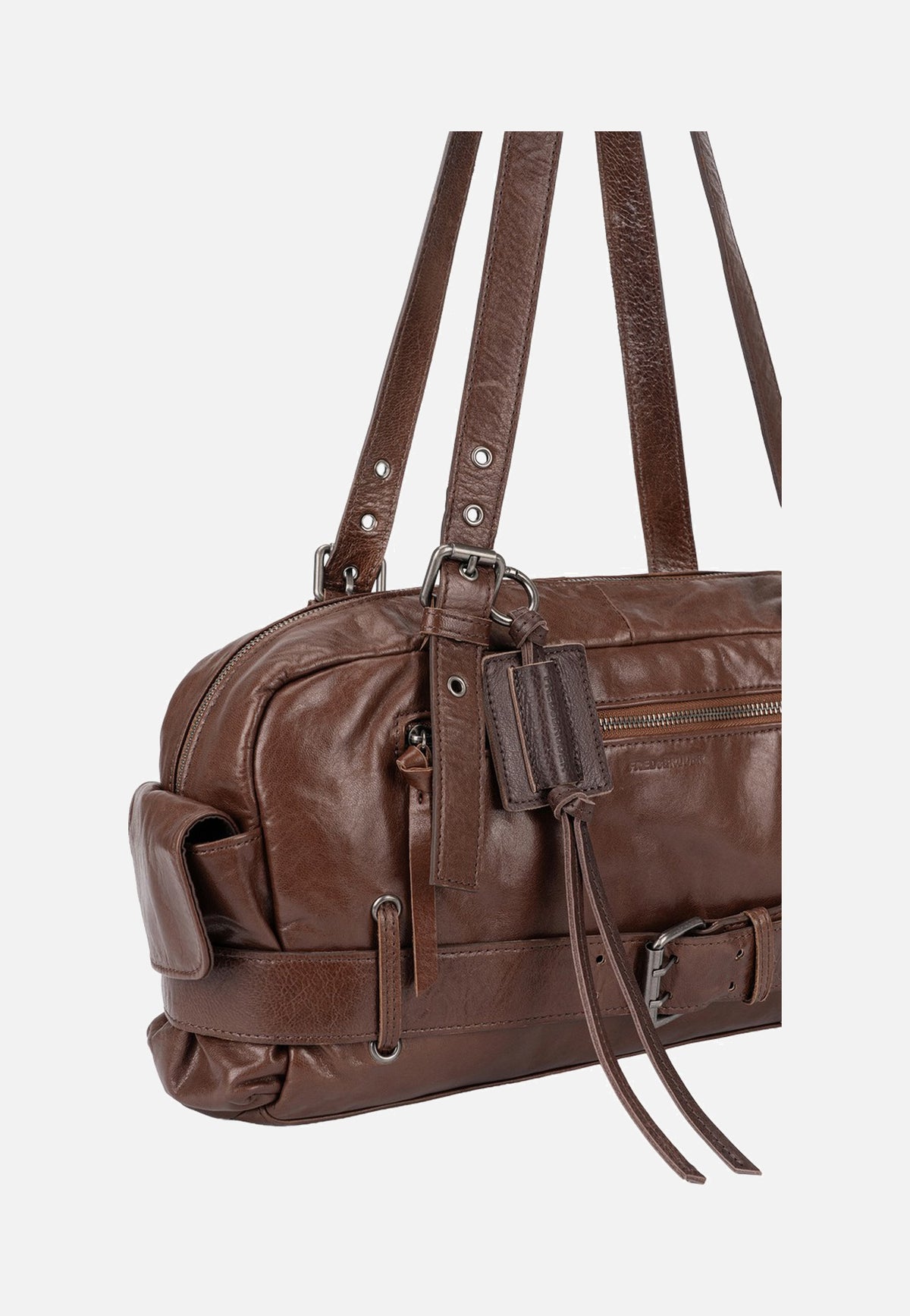 Fredsbruder Perferctly Imperfect Handbag Dark Caramel Schultertasche