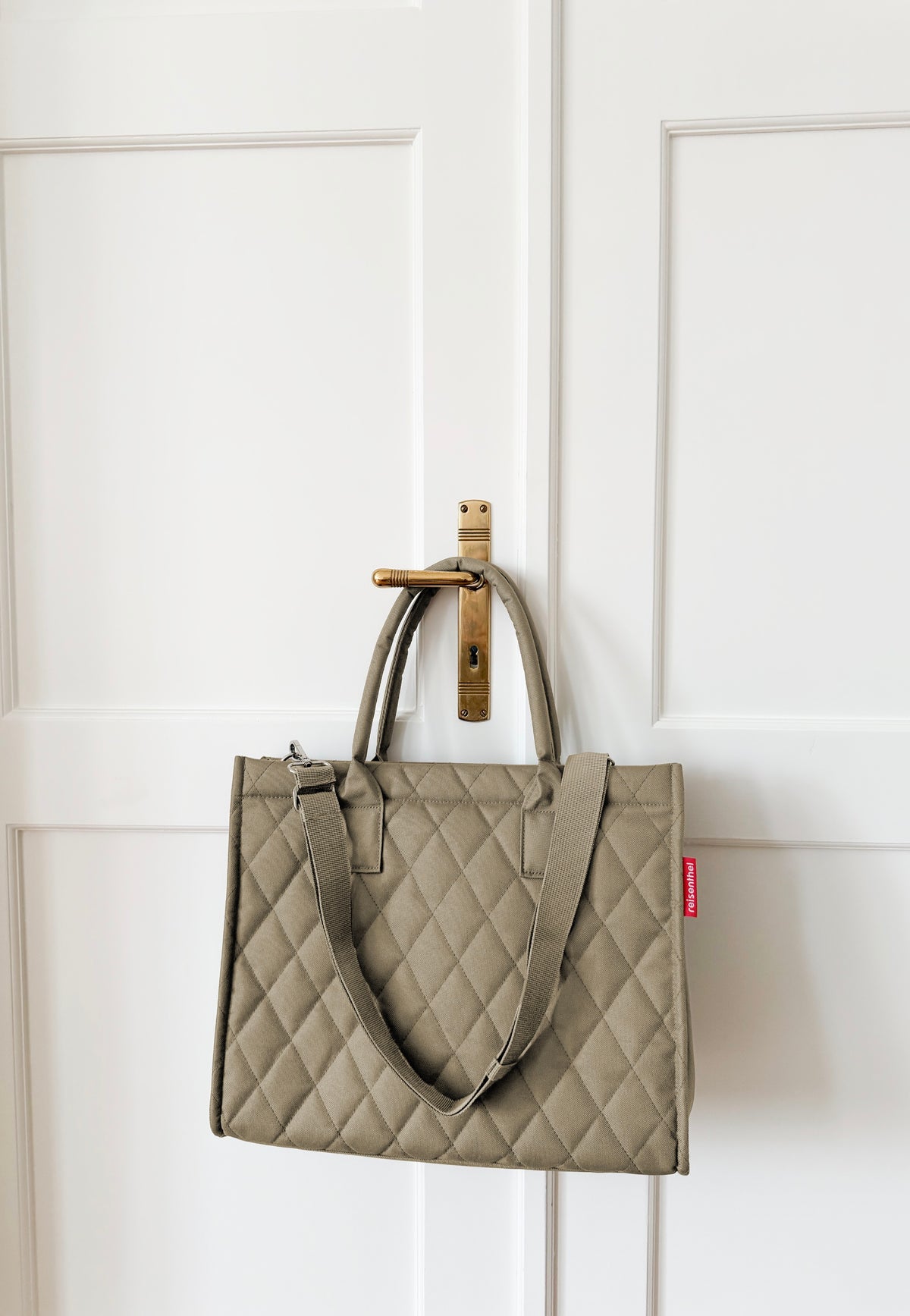 reisenthel Daily Shopper Business Rhombus Olive Tote Bag
