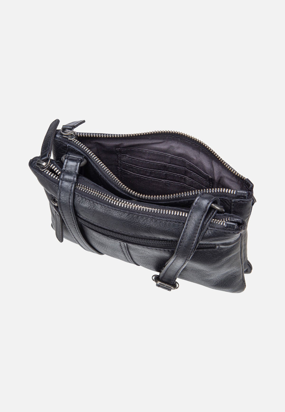 Greenburry Colombiana Rv 3 Zip Small Black Umhängetasche