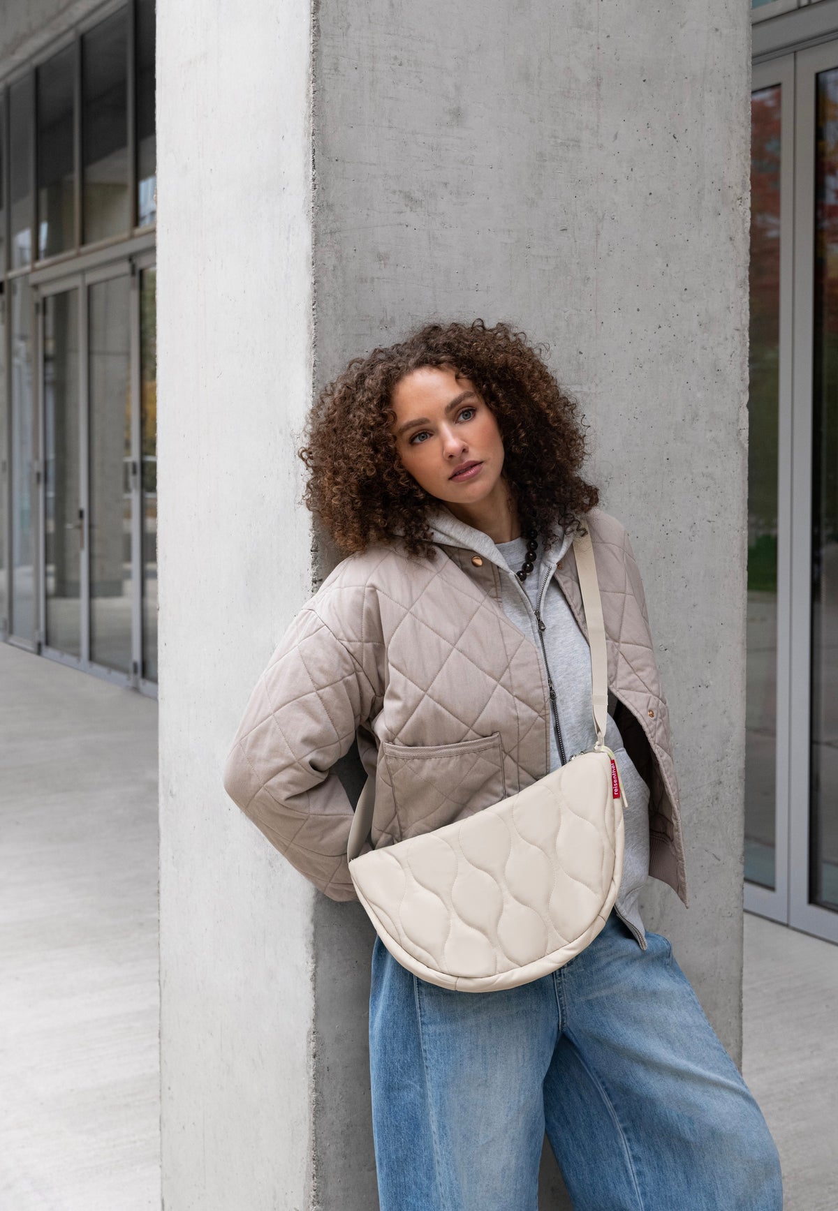 reisenthel Moonbag S Puffer Stone Sling Bag