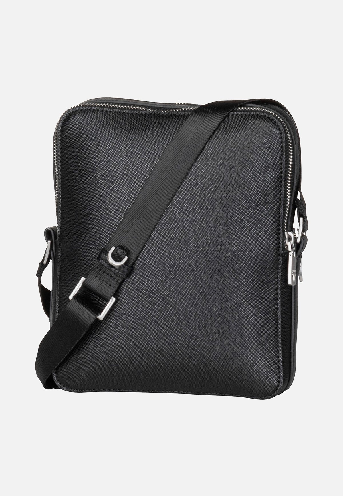 Guess Torino Saffiano Eco Double Zip Black Umhängetasche