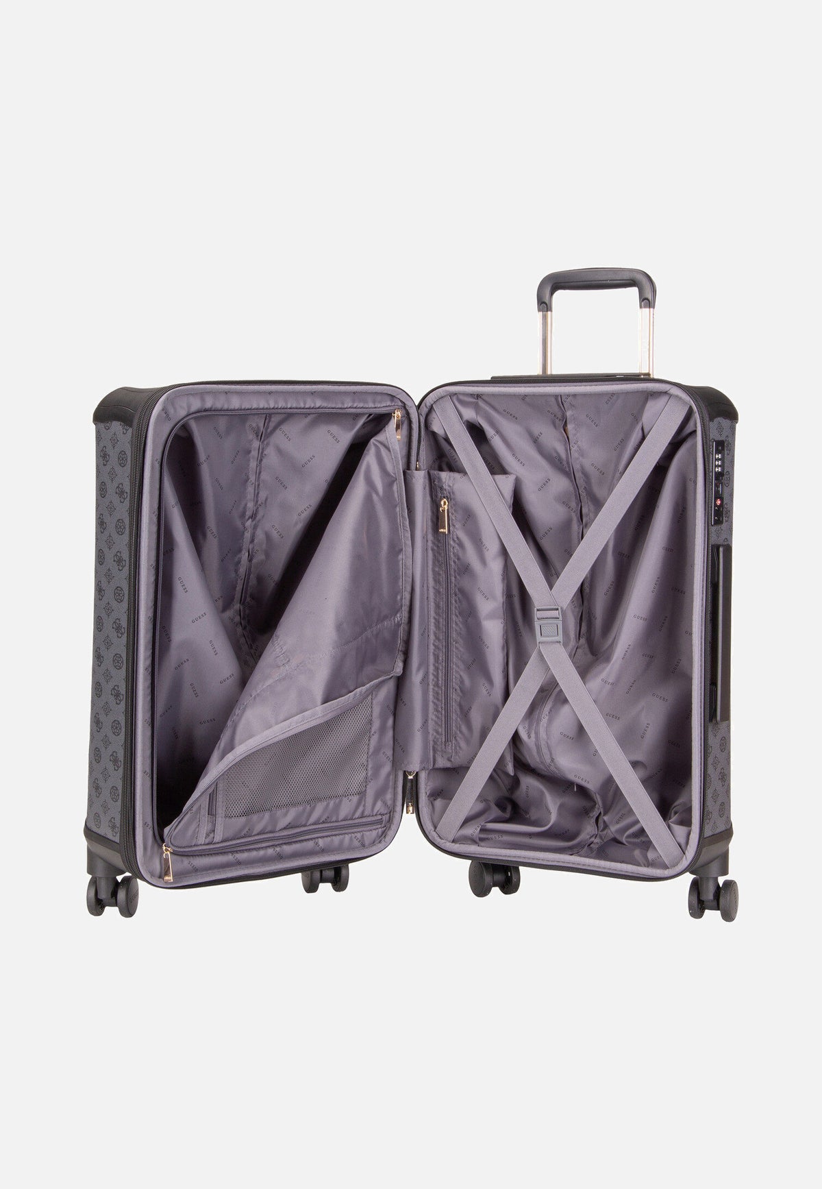 Guess Wilder 22 in 8-Wheeler Logo Charcoal Koffer