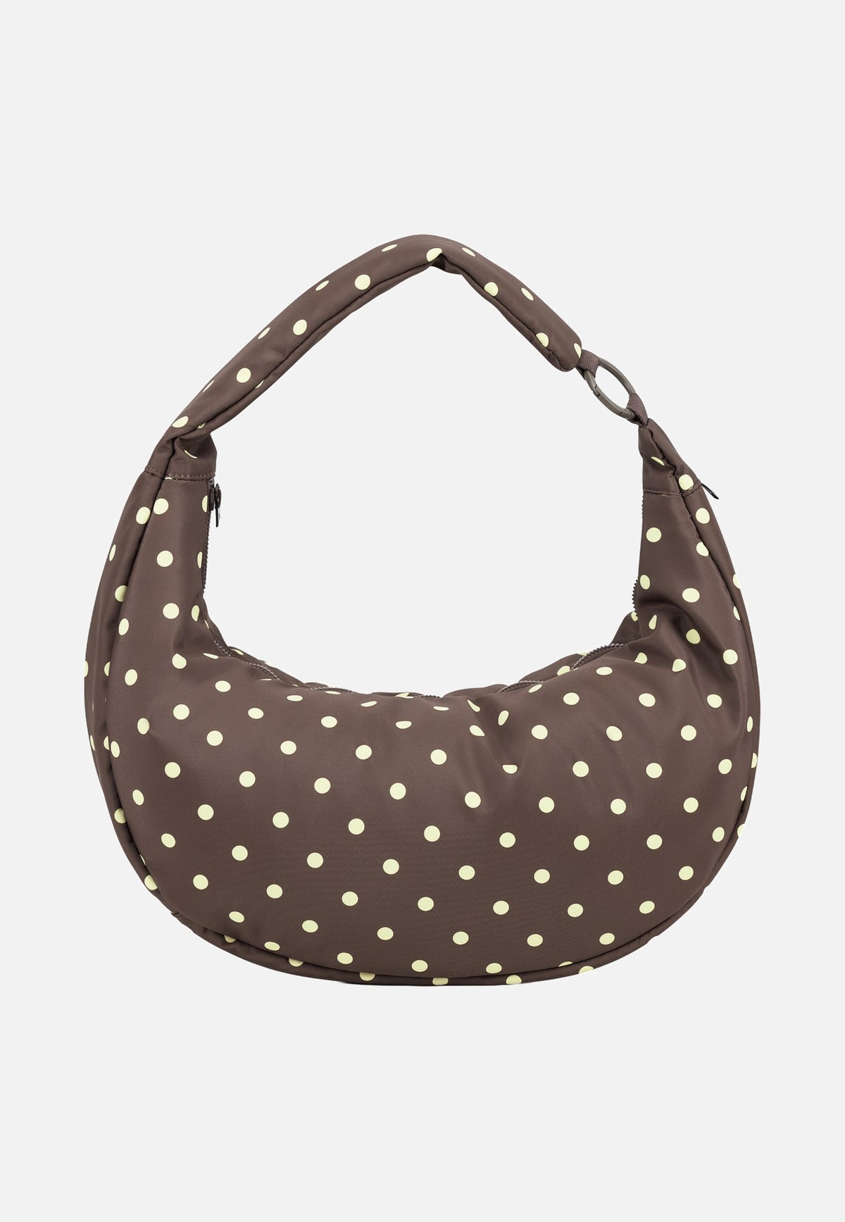 Johnny Urban Lou Large Brown Polka Dots Crossbody Bag