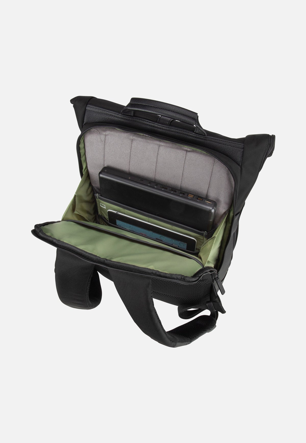 Jost Riga Courier Black Rolltop Rucksack