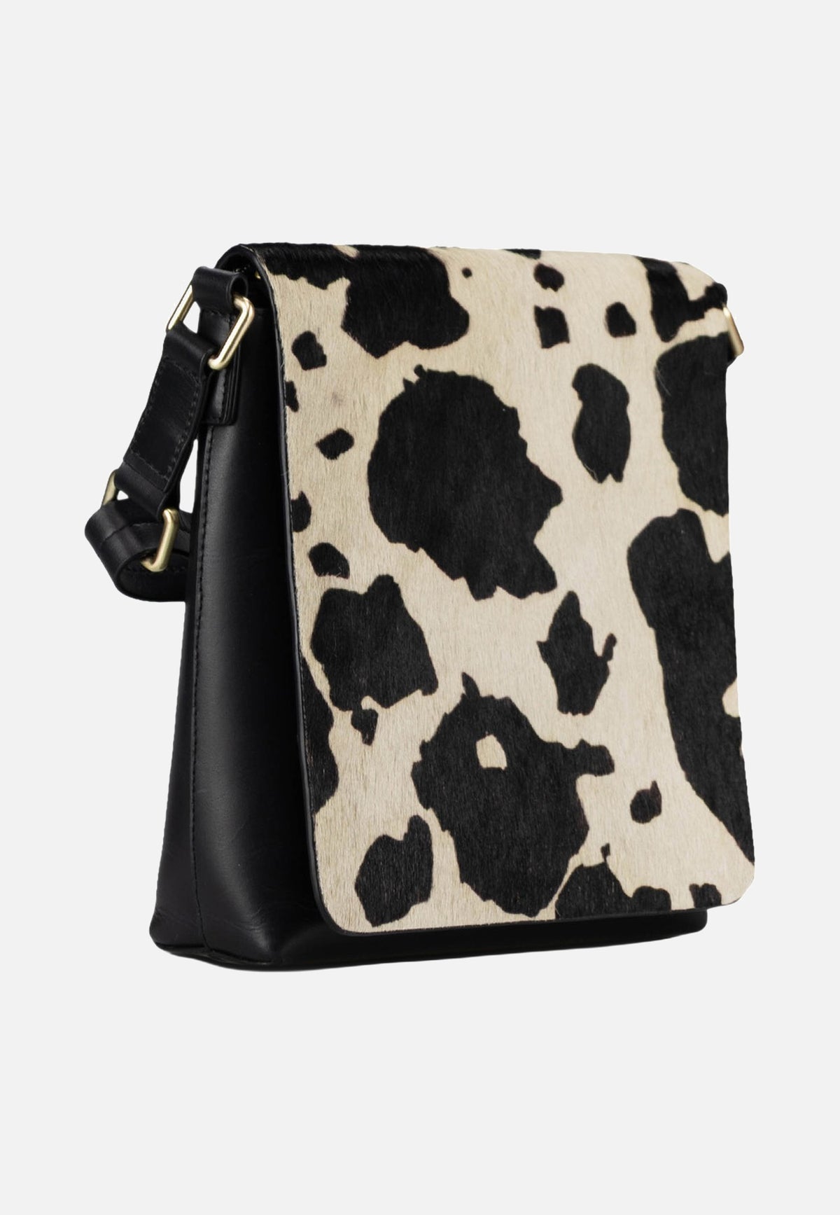 Jost Furry Cow Shoulder Bag S 3124 Black Schultertasche