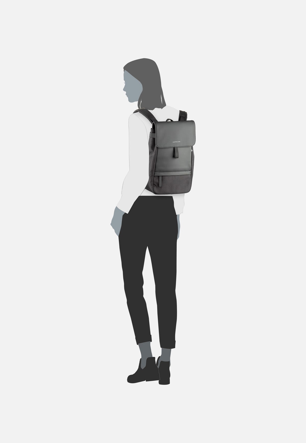 Kapten & Son Fyn Small All Black Rucksack