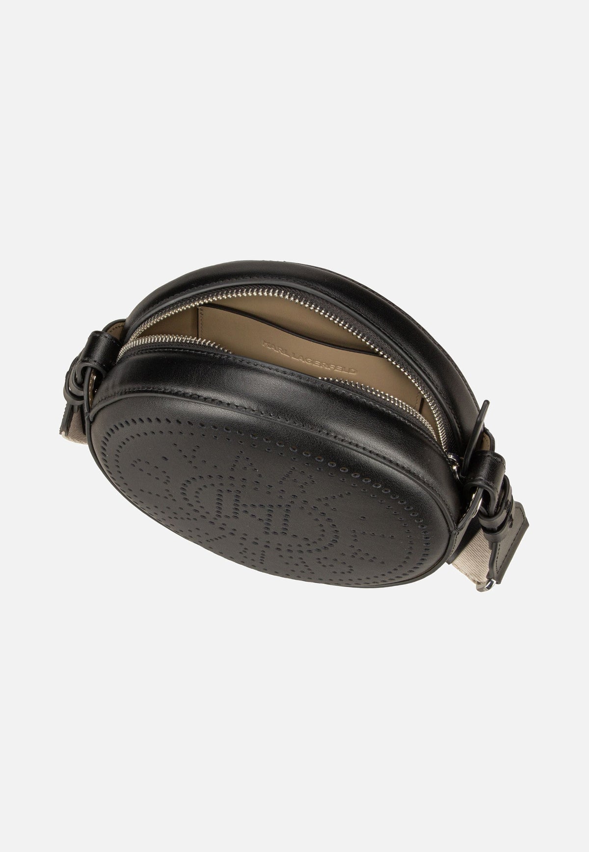 Karl Lagerfeld K/Circle Round CB Perforated Black Umhängetasche