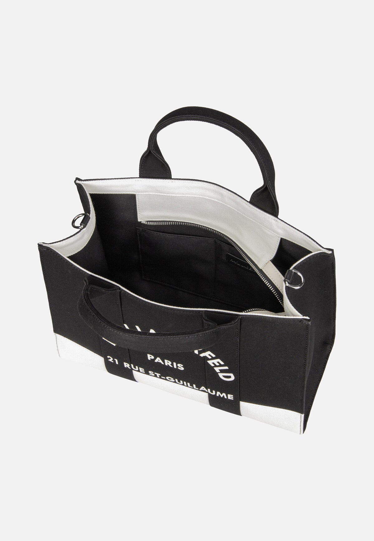 Karl Lagerfeld K/RSG Square MD Col. Block 50025 Cannoli Cream/Black Tote Bag