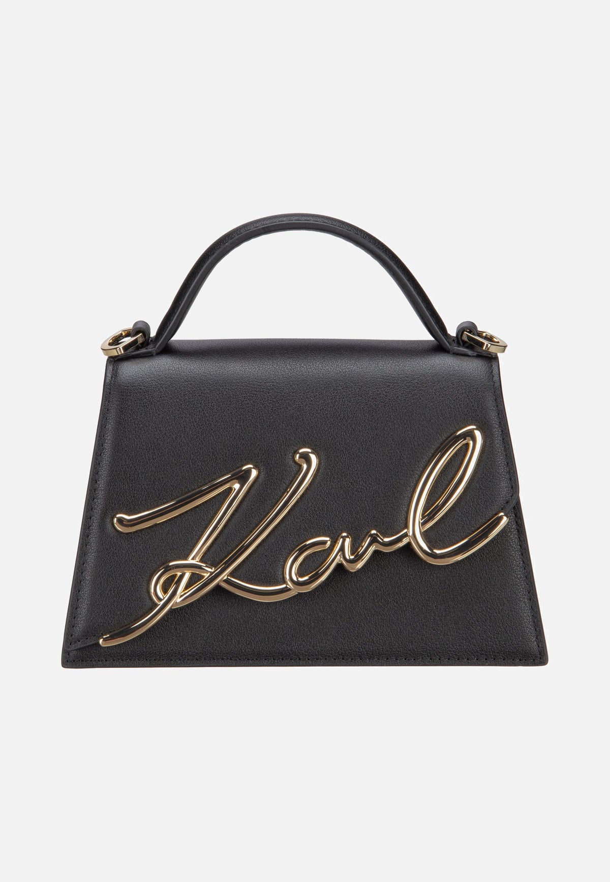 Karl Lagerfeld K/Signature 2.0 SM Black/Gold Handle Bag