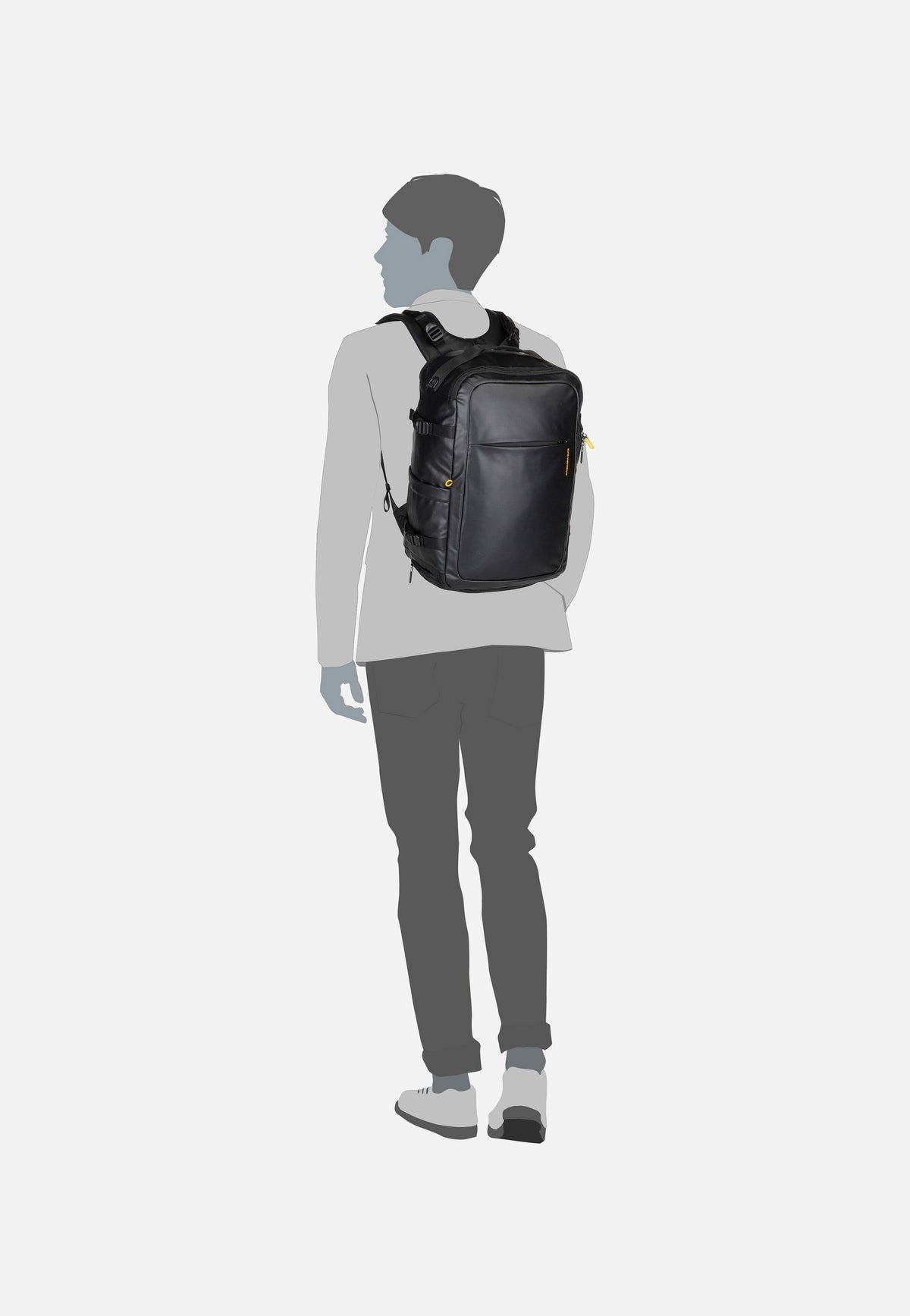 Mandarina Duck Eco Coated OST06 Black Travel Rucksack