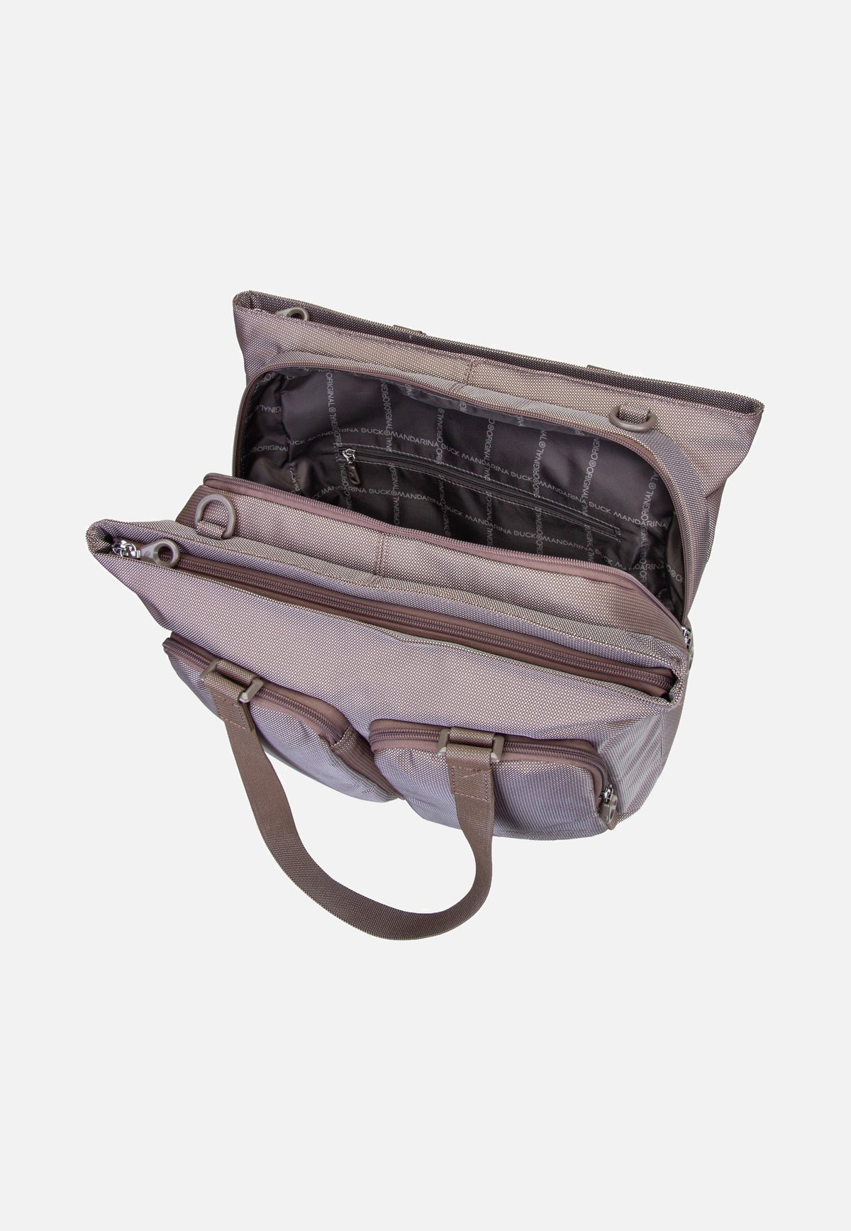 Mandarina Duck MD20 Double Zip QMT73 Taupe Shopper