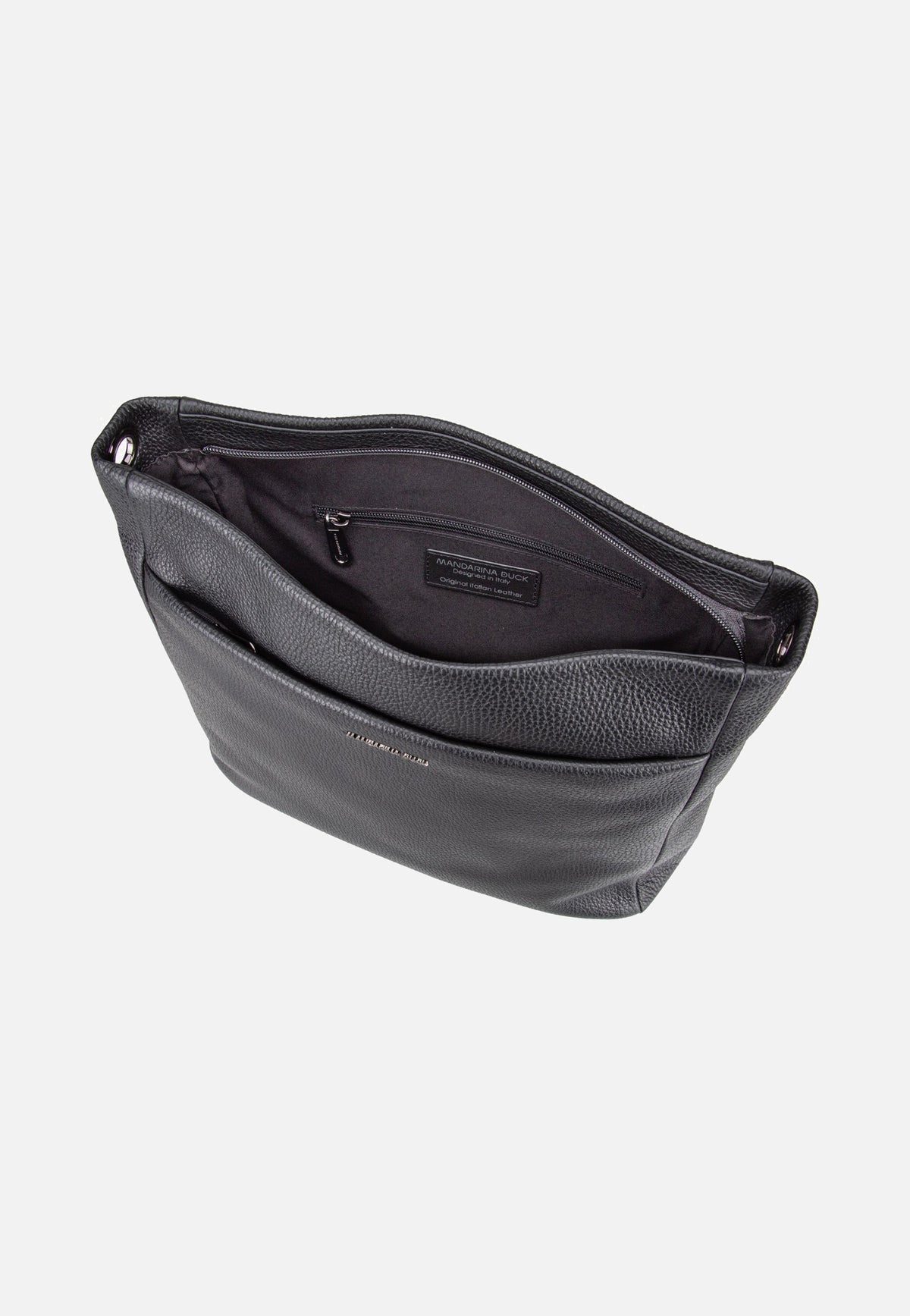 Mandarina Duck Mellow Leather Large FZT04 Nero Crossbody Bag