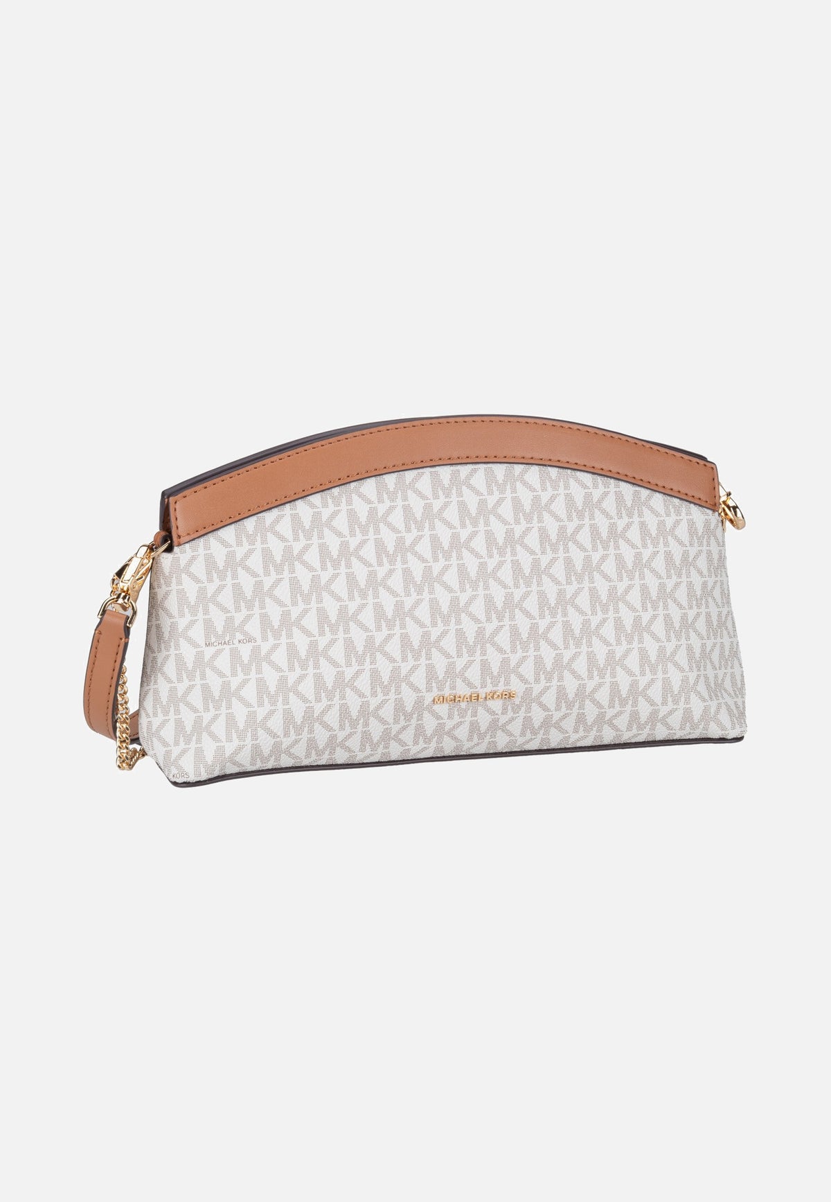 Michael Kors Athena SM Dome Chn Clutch Xbody Vanilla/Acorn Crossbody Bag