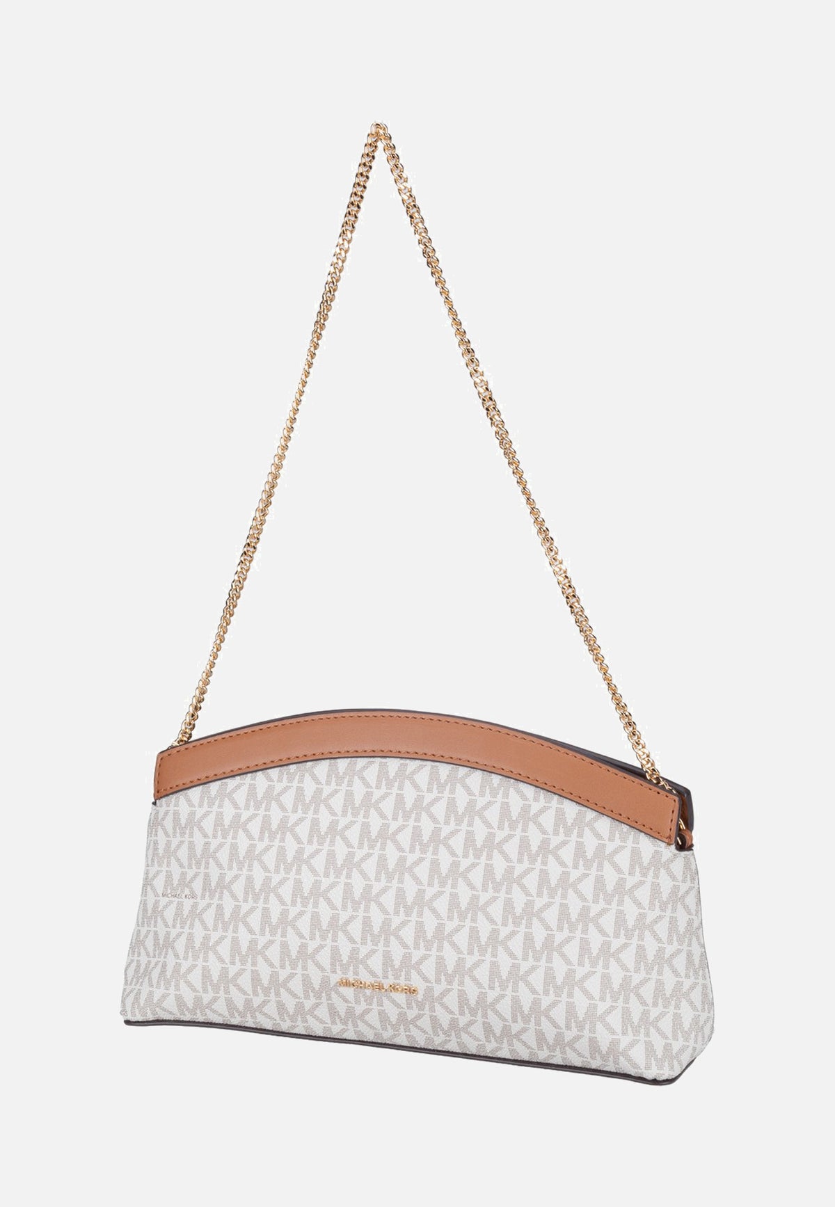 Michael Kors Athena SM Dome Chn Clutch Xbody Vanilla/Acorn Crossbody Bag