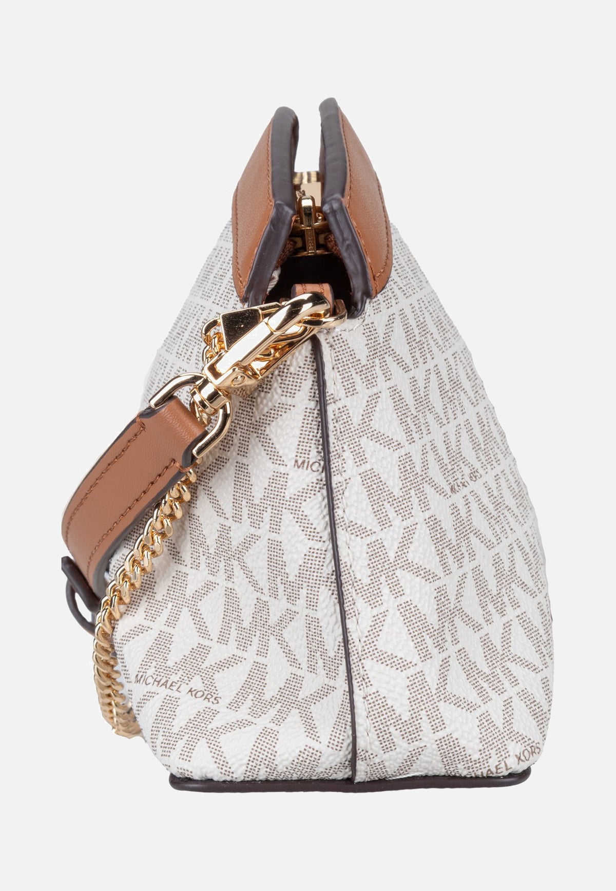 Michael Kors Athena SM Dome Chn Clutch Xbody Vanilla/Acorn Crossbody Bag