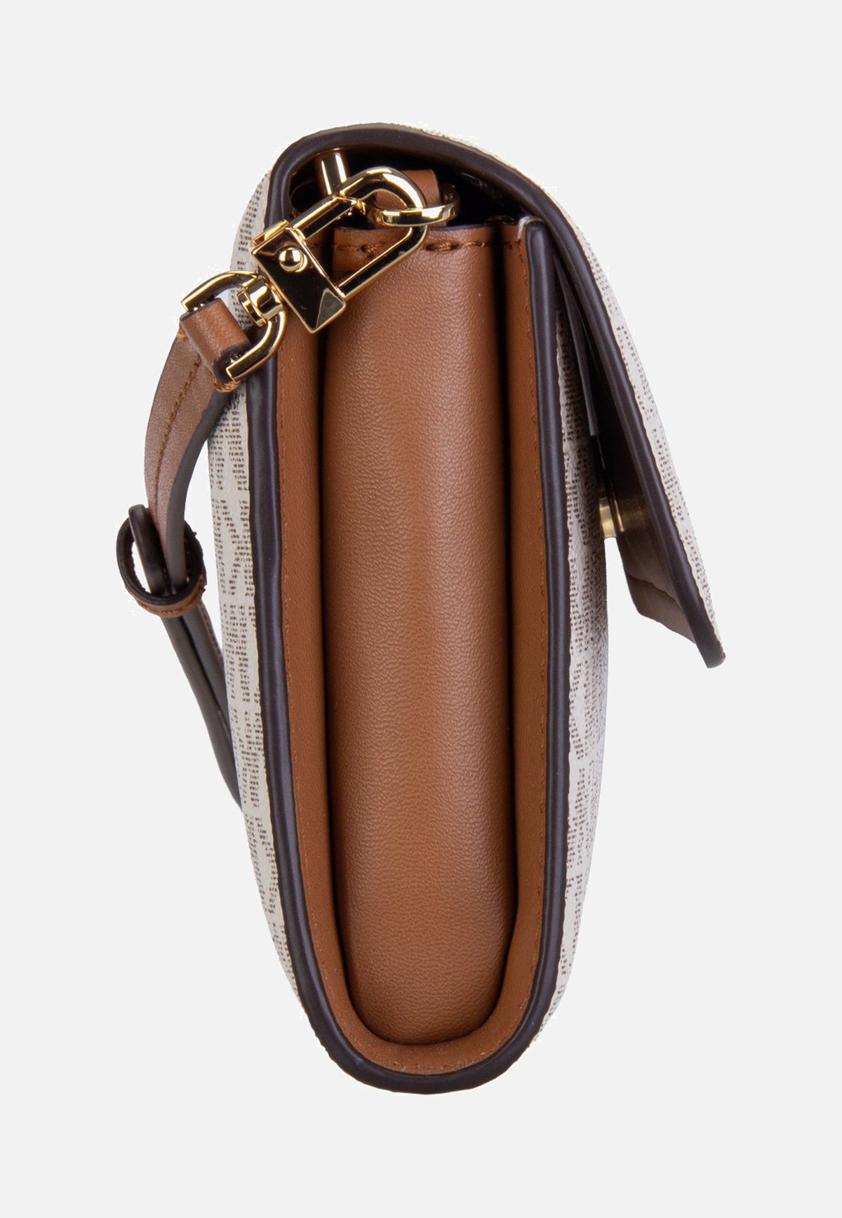 Michael Kors Jet Set SM Ew Flap Crossbody Vanilla/Acorn Abendtasche