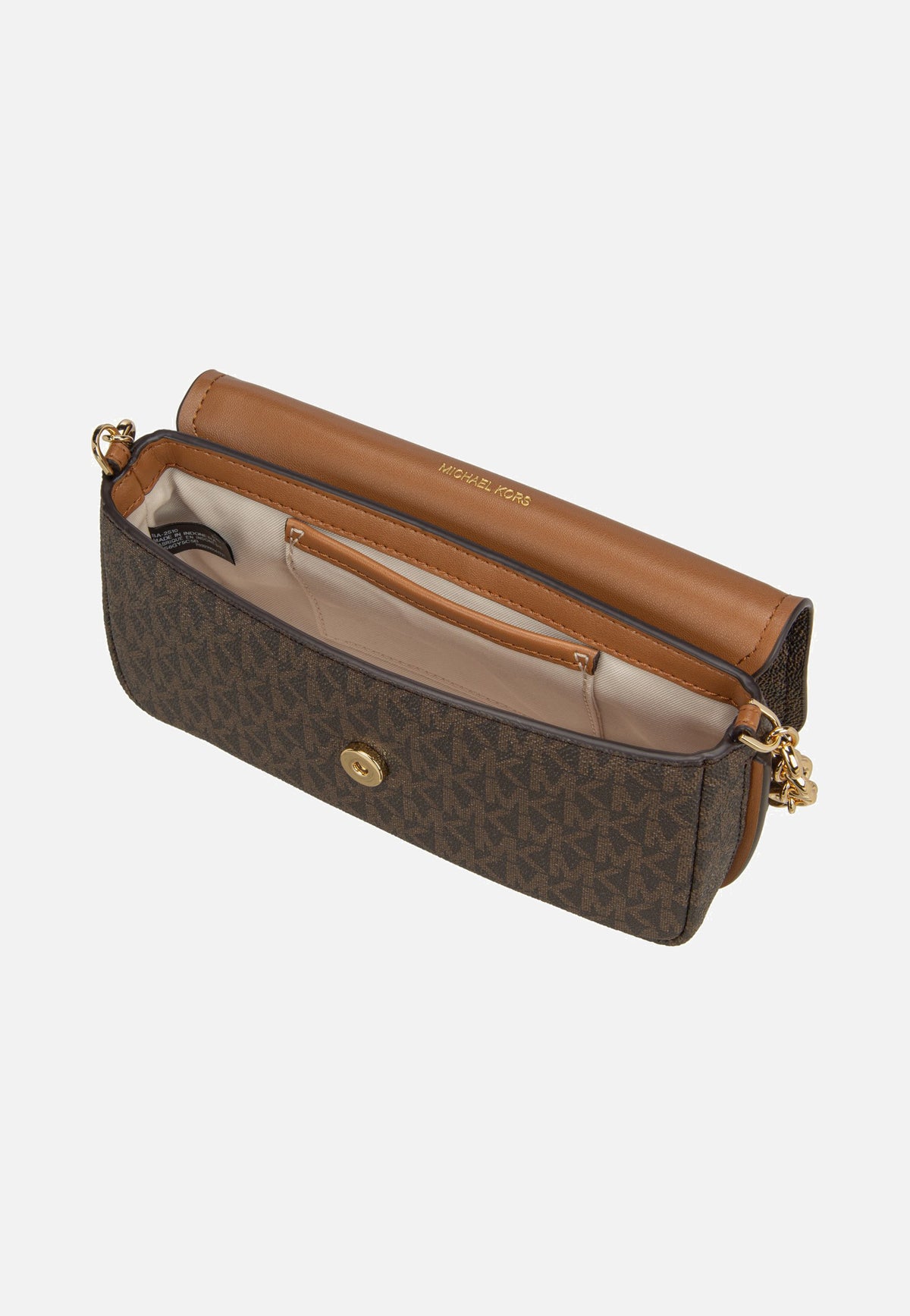 Michael Kors Nolita SM Flap Chain Xbody Brown/Acorn Abendtasche