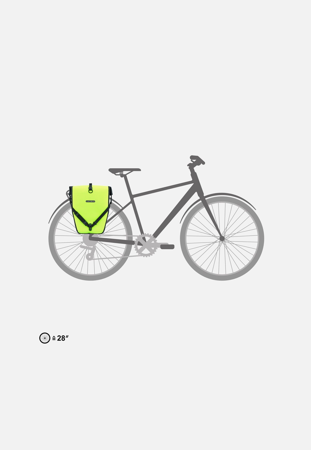 ORTLIEB Back-Roller High Visibility Single QL2.1 Neongelb Schwarz Reflex Fahrradtasche