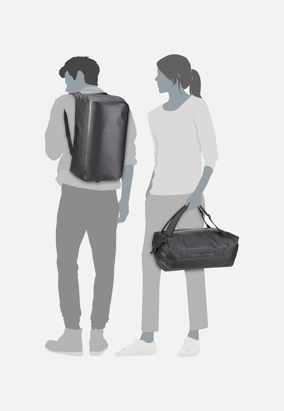 ORTLIEB Duffle Metrosphere 40L Black Embossed Dufflebag