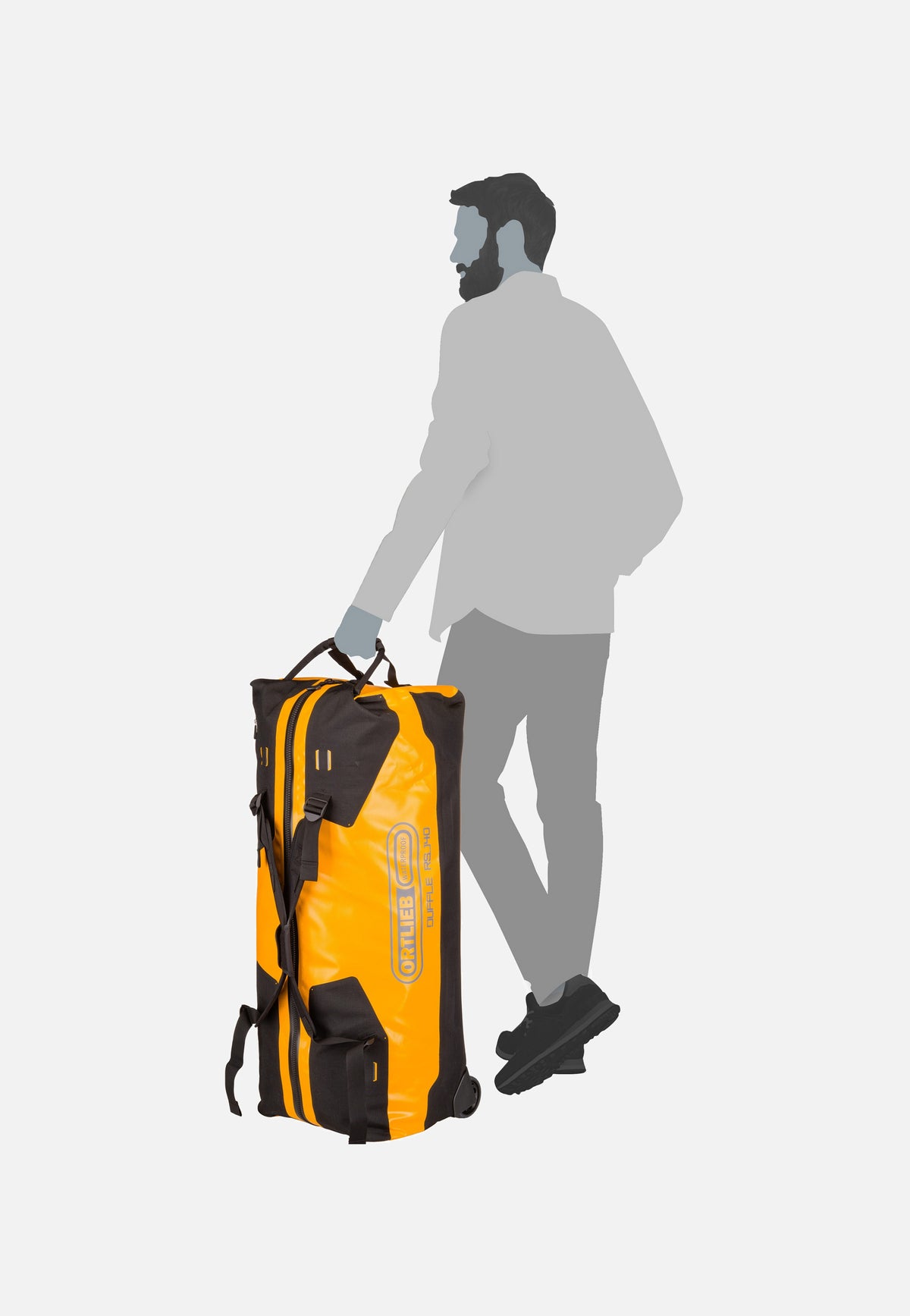 ORTLIEB Duffle RS 140L Sonnengelb Schwarz Reisetasche mit Rollen