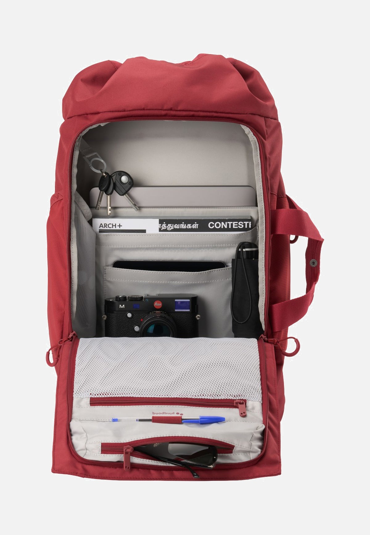 pinqponq Blok Large Sienna Red Reiserucksack