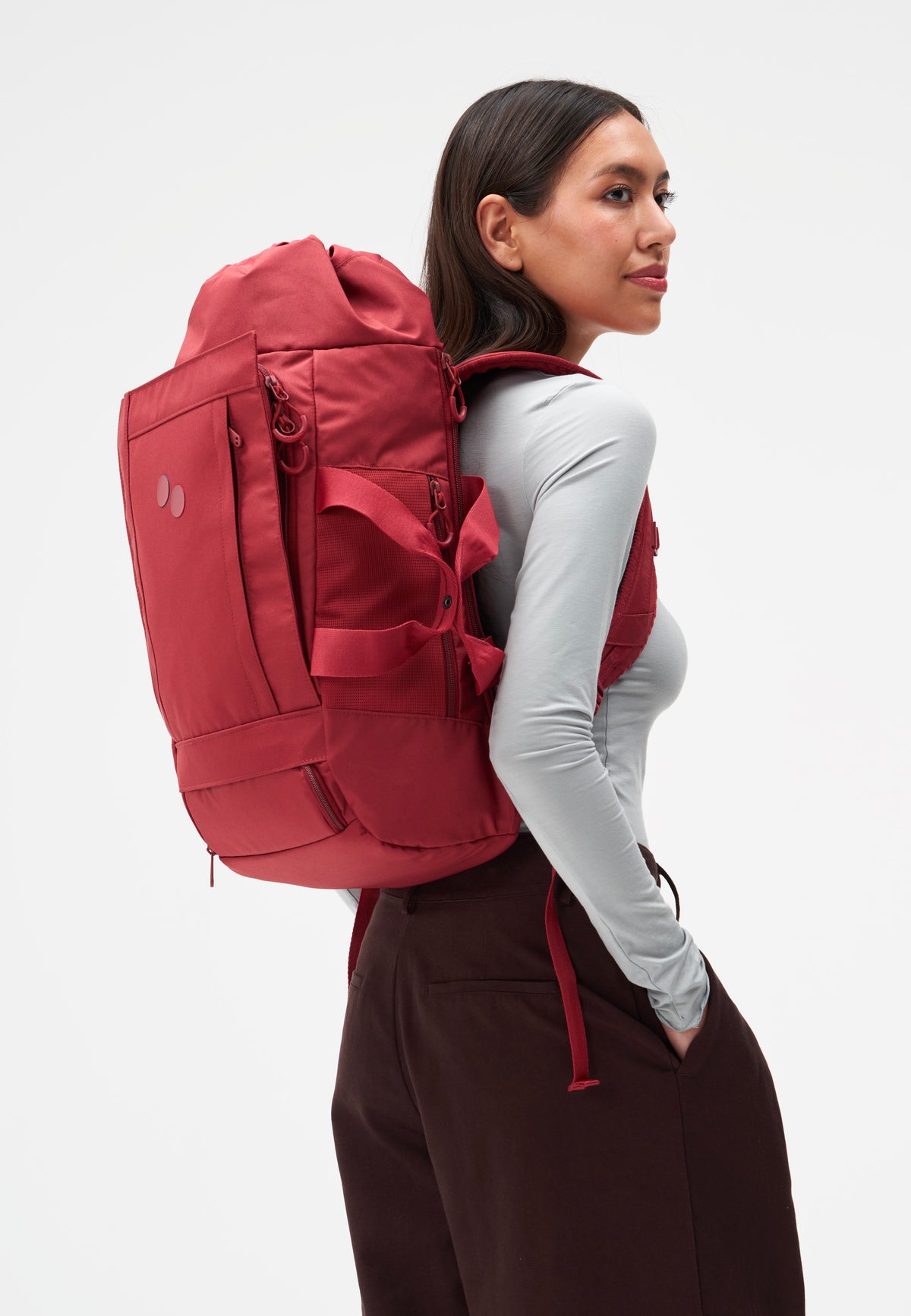 pinqponq Blok Medium Sienna Red Reiserucksack
