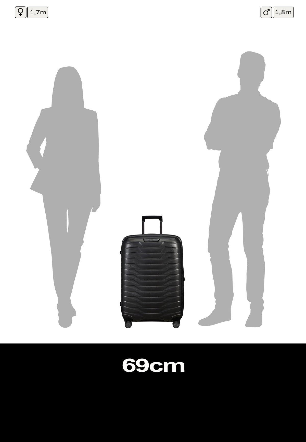 Samsonite Proxis Spinner 69/25 Matt Graphite Koffer