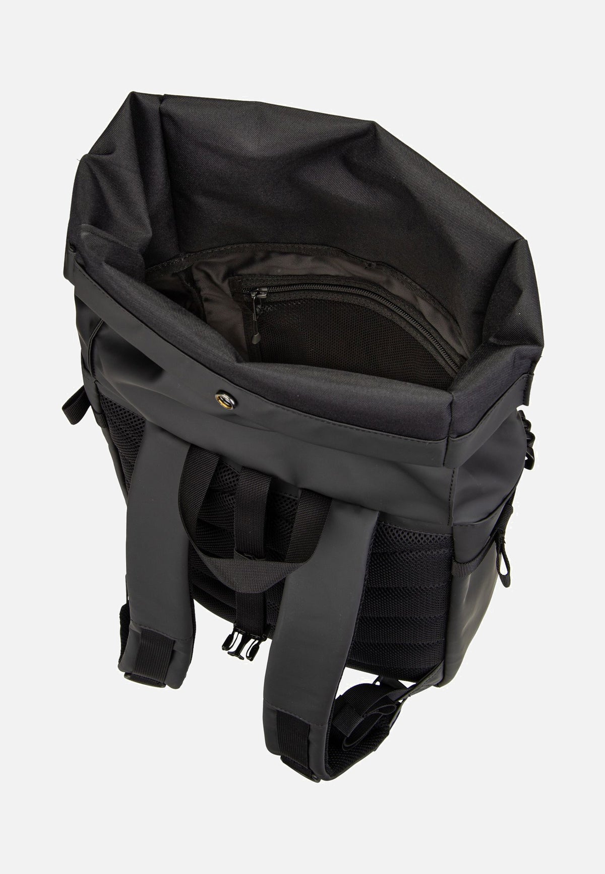 Sandqvist Stream Slim Rolltop M Black Rucksack
