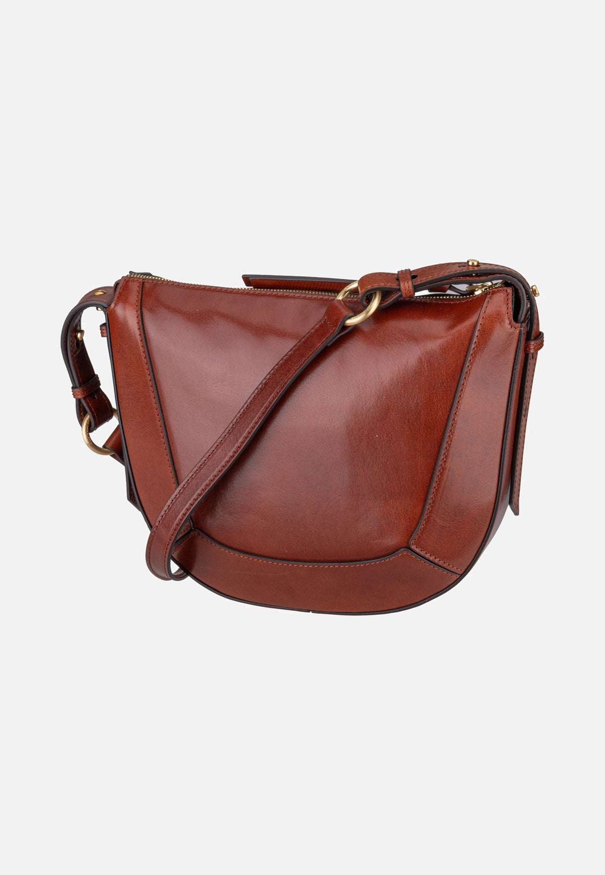 The Bridge Fedora Crossbody Marrone/Oro Crossbody Bag