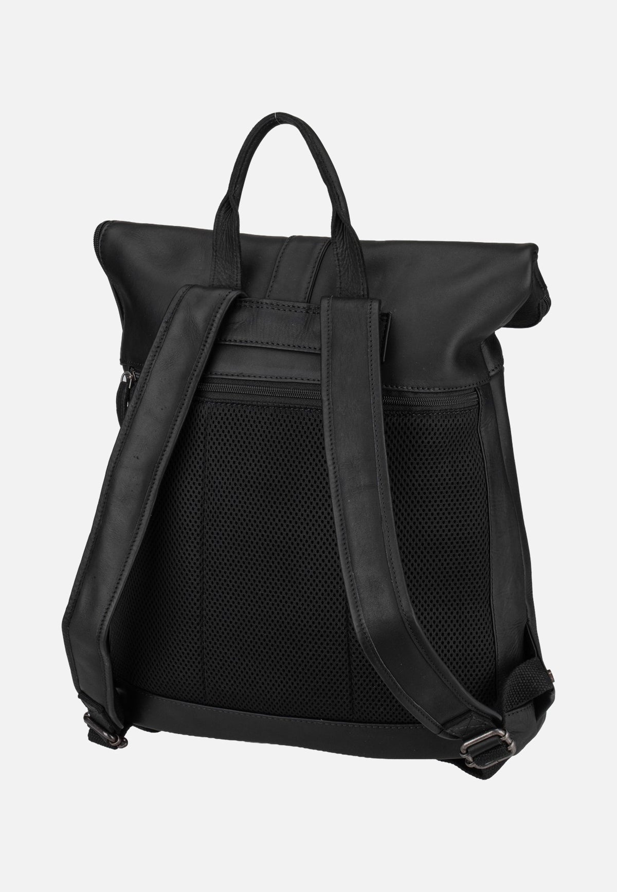 The Chesterfield Brand Larsson 0338 Black Rolltop Rucksack