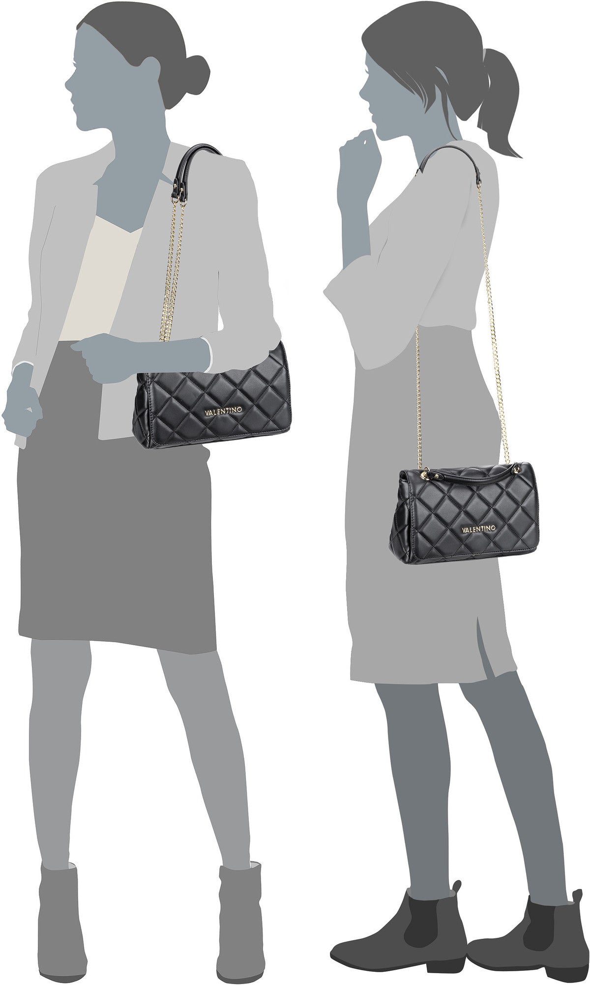 Valentino Ocarina K02R Cipria Abendtasche – Silhouettenansicht