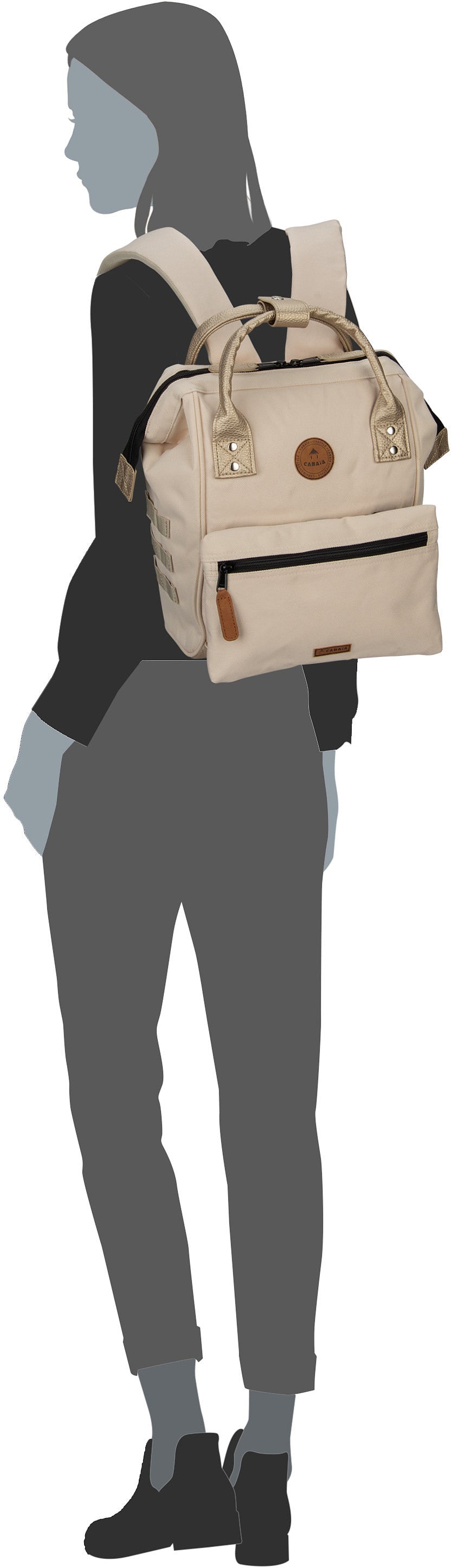 Cabaia Adventurer Recycled Oxford Small Bogota Rucksack – Silhouettenansicht