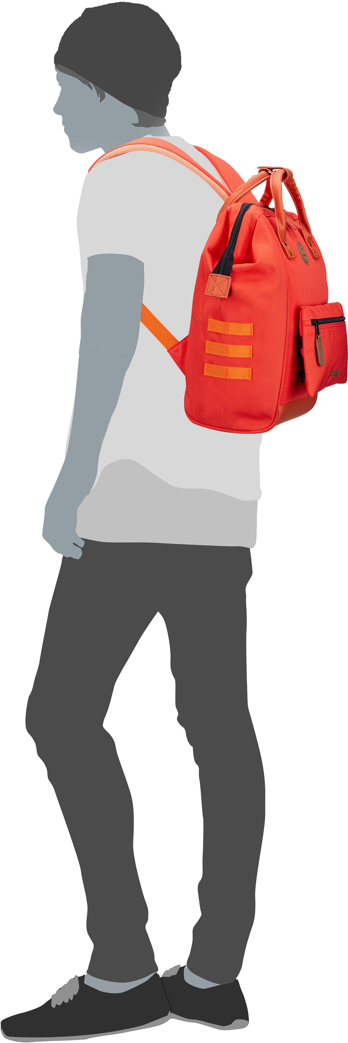 Cabaia Adventurer Oxford Medium Londres Rucksack – Silhouettenansicht