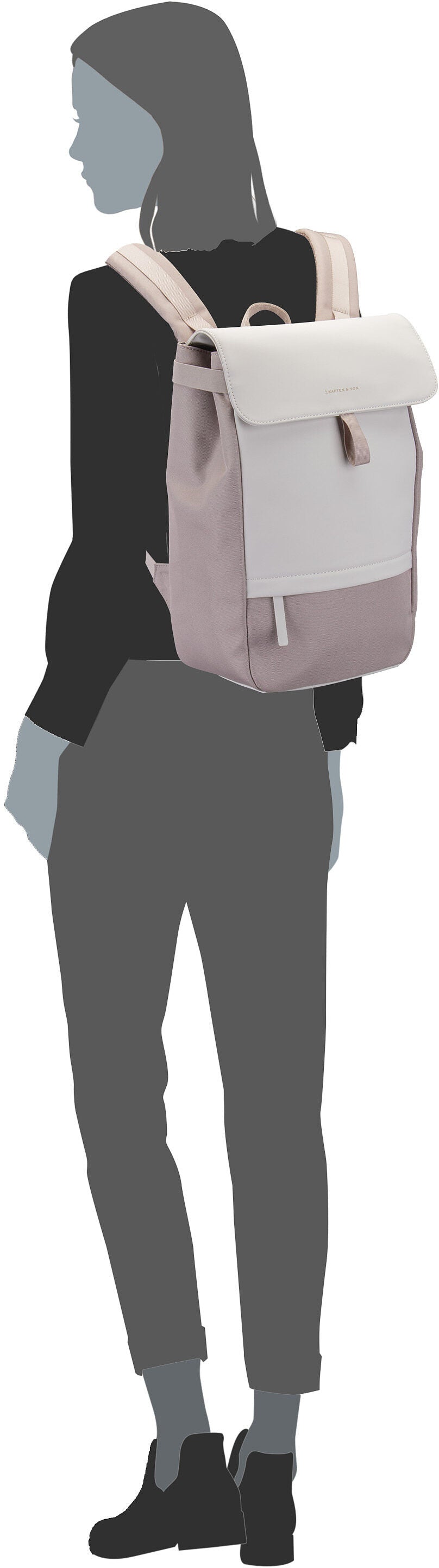 Kapten & Son Fyn Muted Clay Rucksack – Silhouettenansicht