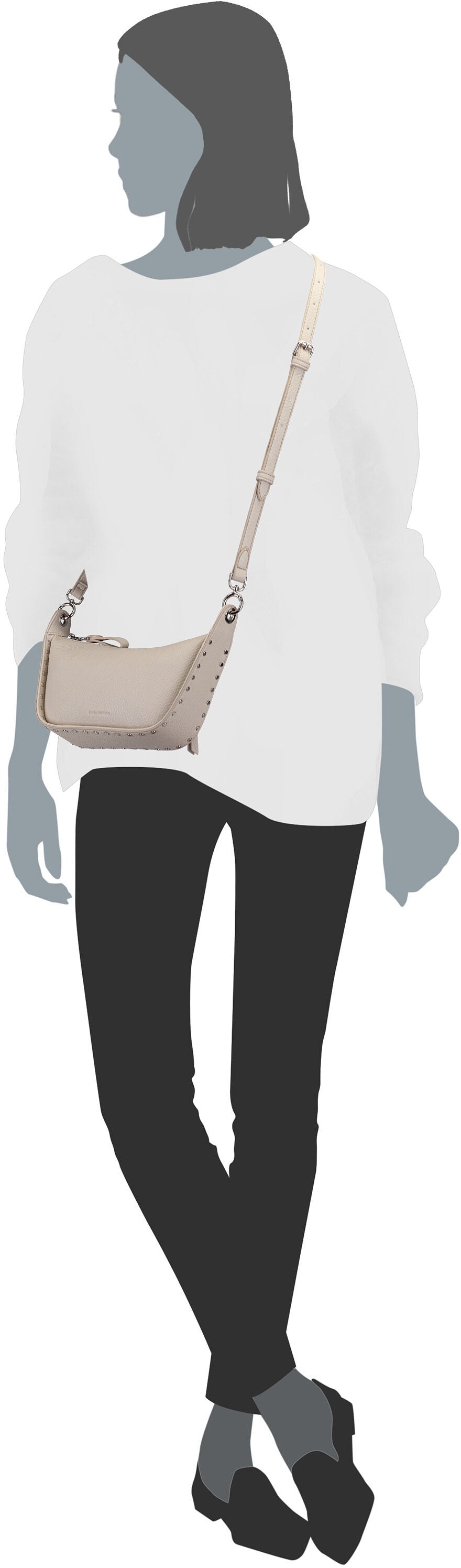Fredsbruder Feel Wild 3776 Soft Toffee Crossbody Bag – Silhouettenansicht