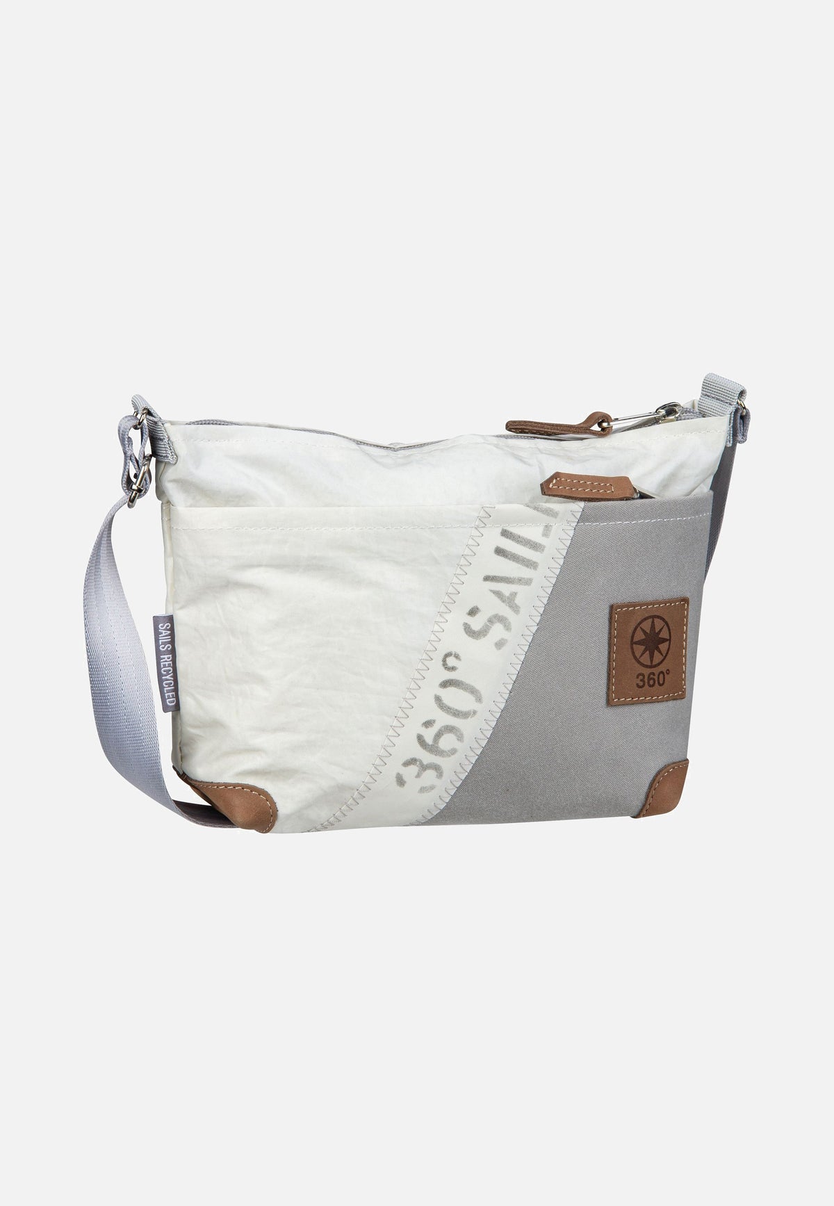 360Grad Deern Lütt Stencil-Weiß/Grau Beuteltasche